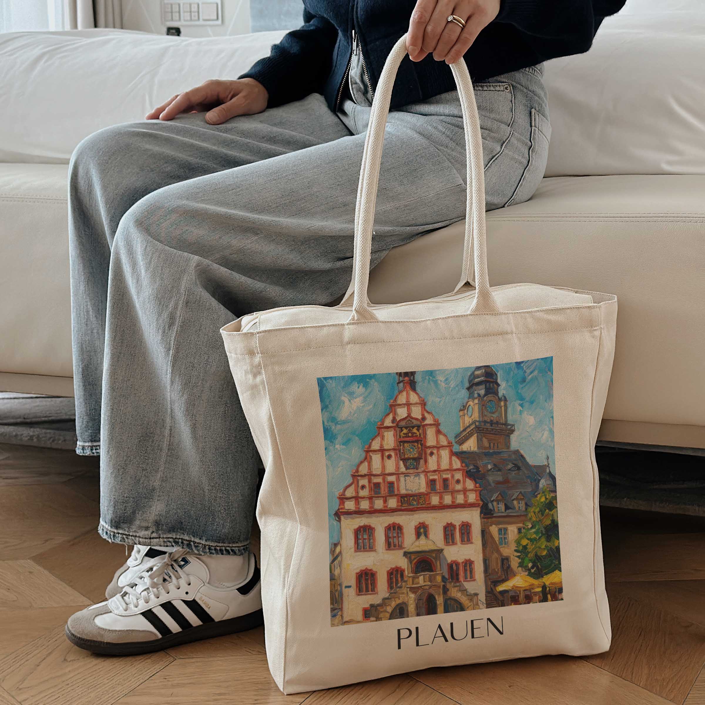 plauen-sachsen-deutschland-einkaufstasche-oil-painting-oelgemaelde
