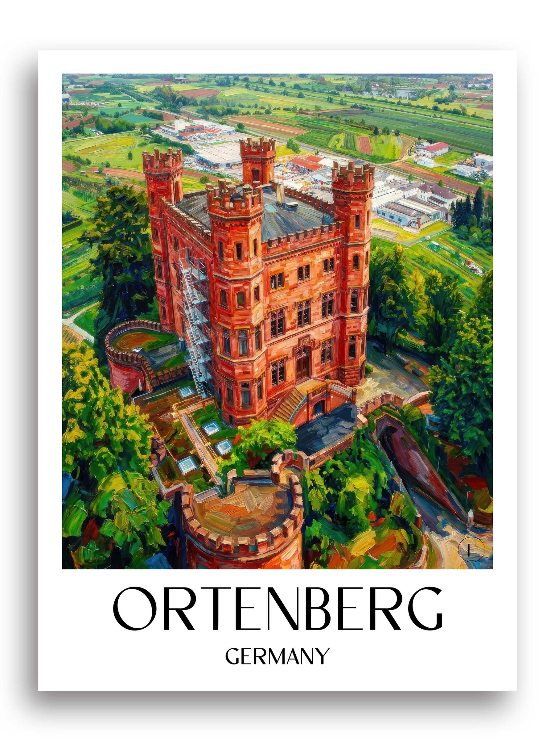 Ortenberg Poster - Baden-Württemberg - Deutschland Kunstdruck - Ölgemälde von A4 bis A1