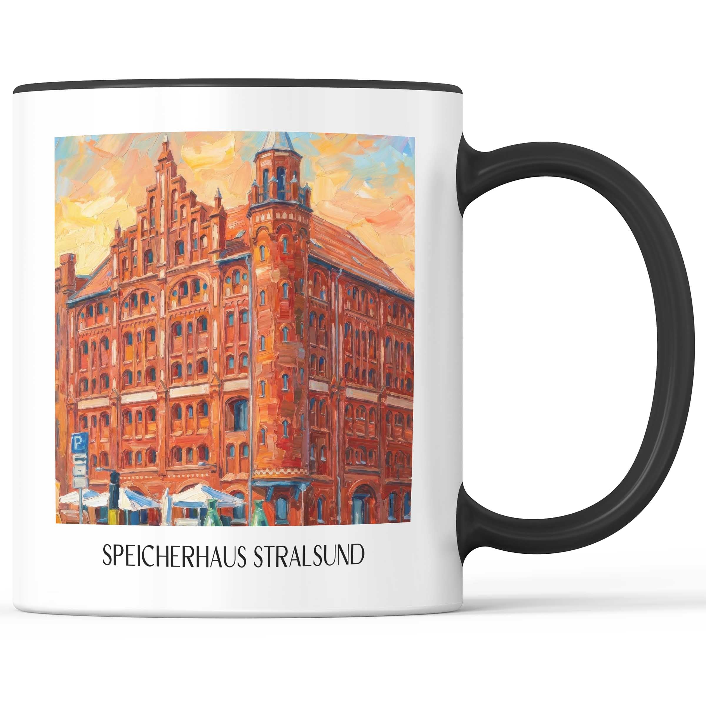 speicherhaus-stralsund-deutschland-kaffeebecher-oil-painting-oelgemaelde