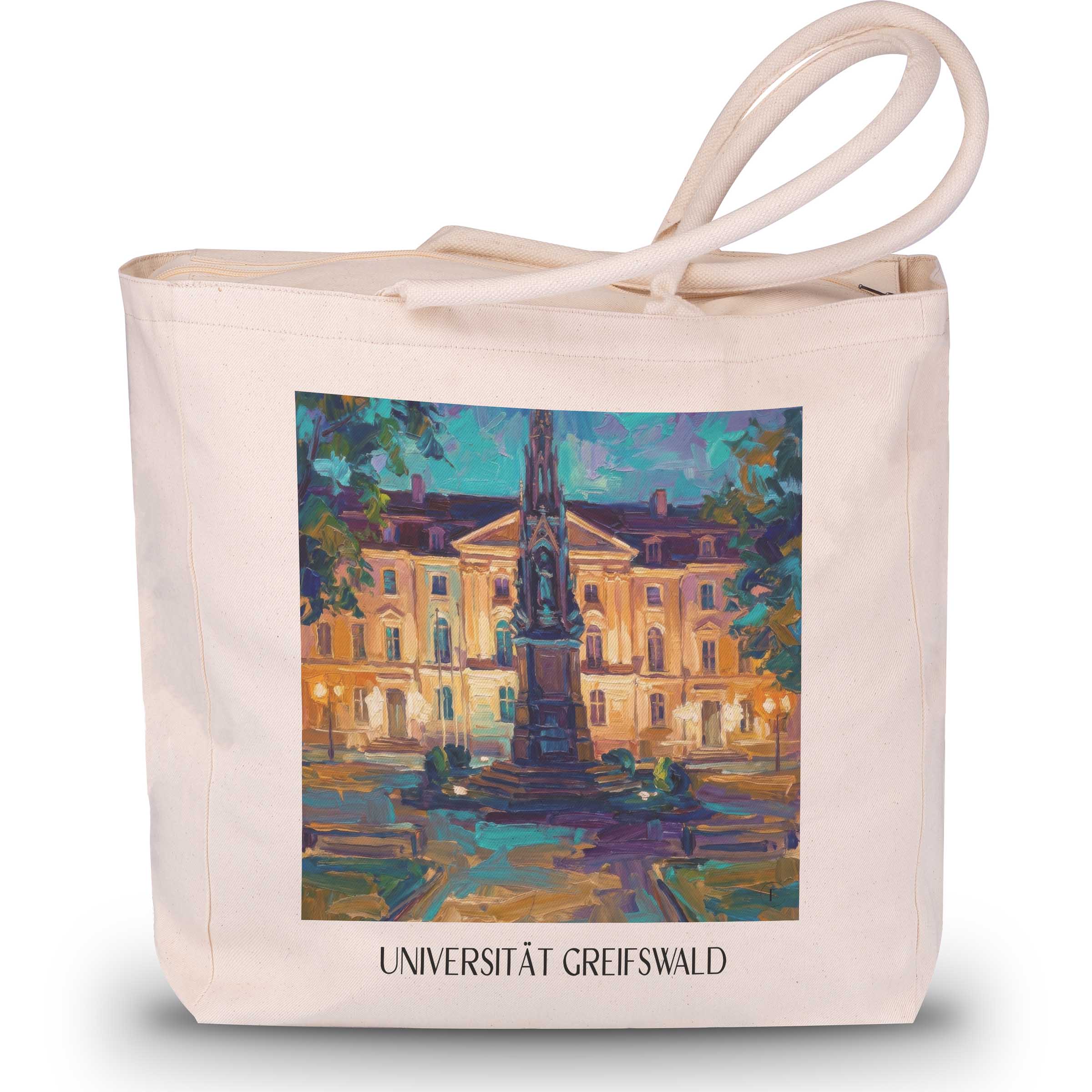 universität--greifswald-deutschland-einkaufstasche-oil-painting-oelgemaelde