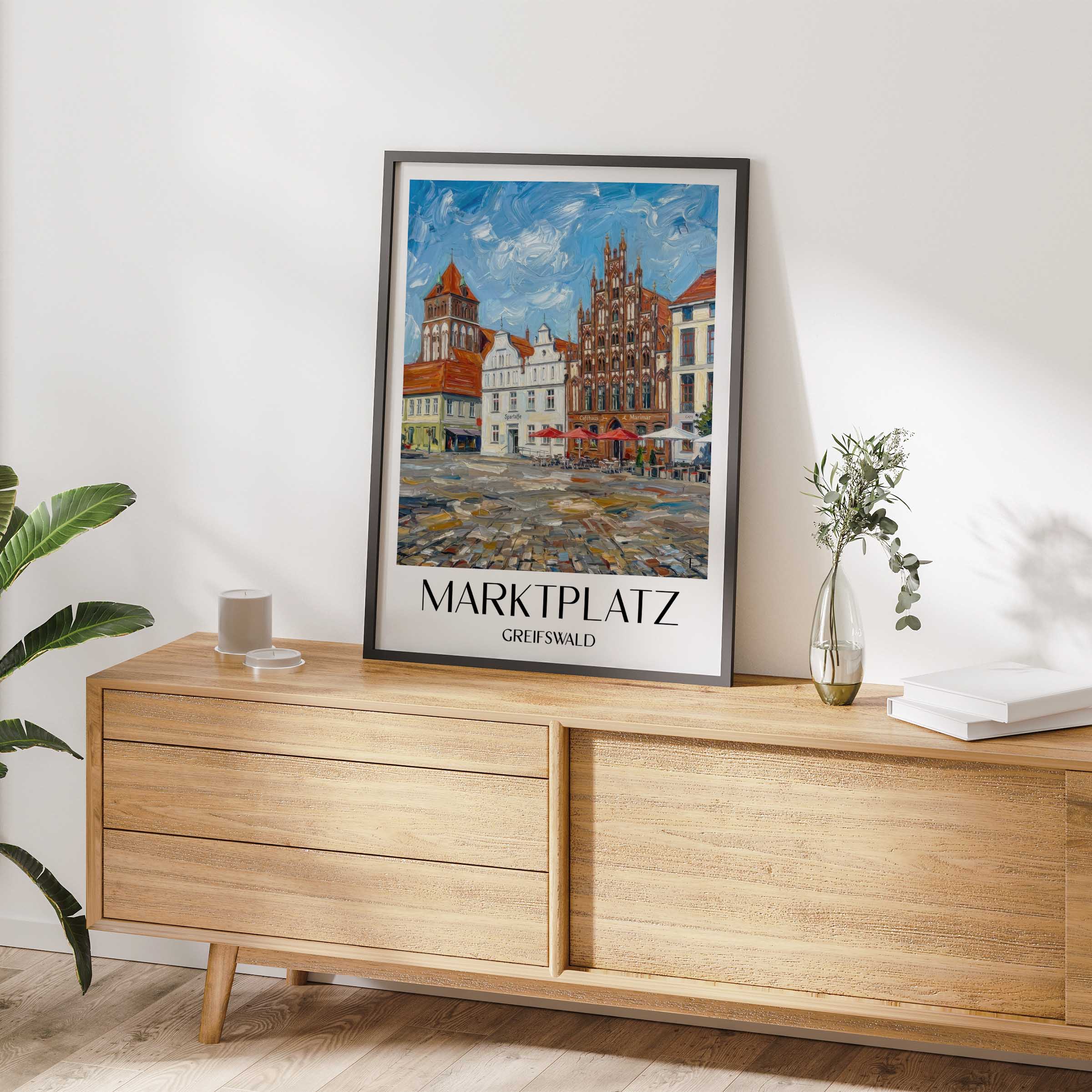 marktplatz-greifswald-deutschland-poster-oil-painting-oelgemaelde