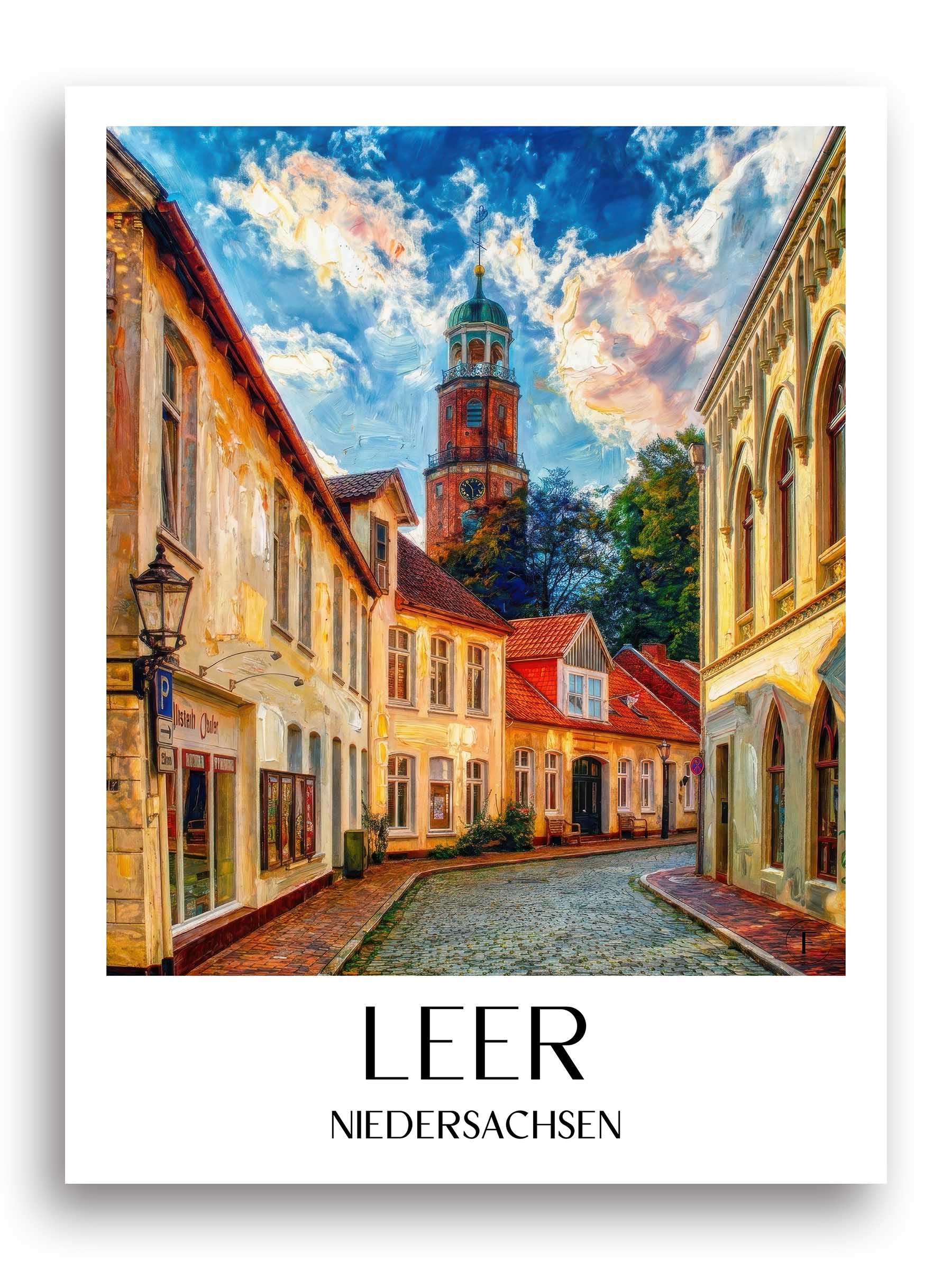 leer-niedersachsen-deutschland-poster-oil-painting-oelgemaelde