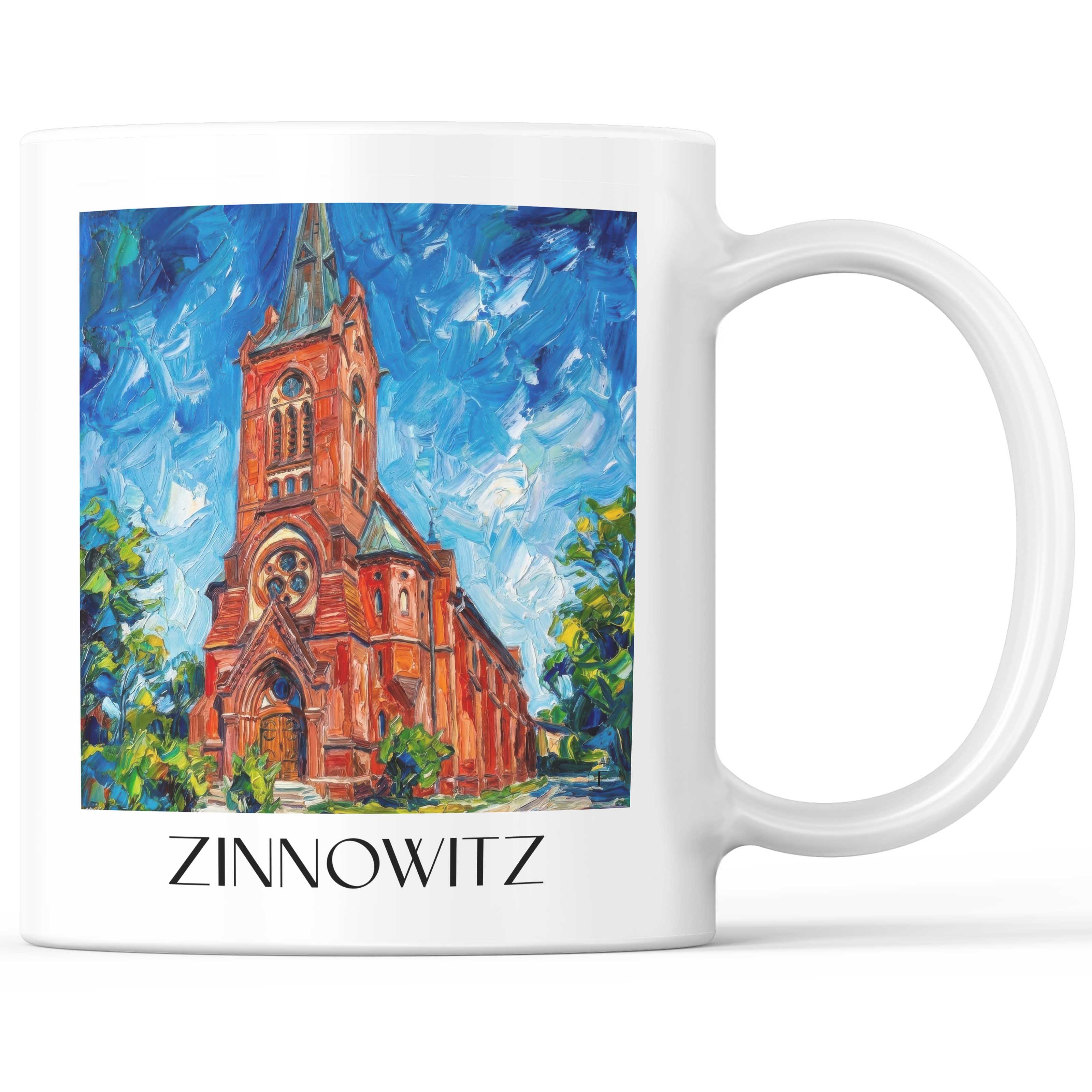 Zinnowitz Kaffeebecher - Mecklenburg-Vorpommern - Deutschland Becher - Kaffeetasse im Ölgemälde Stil
