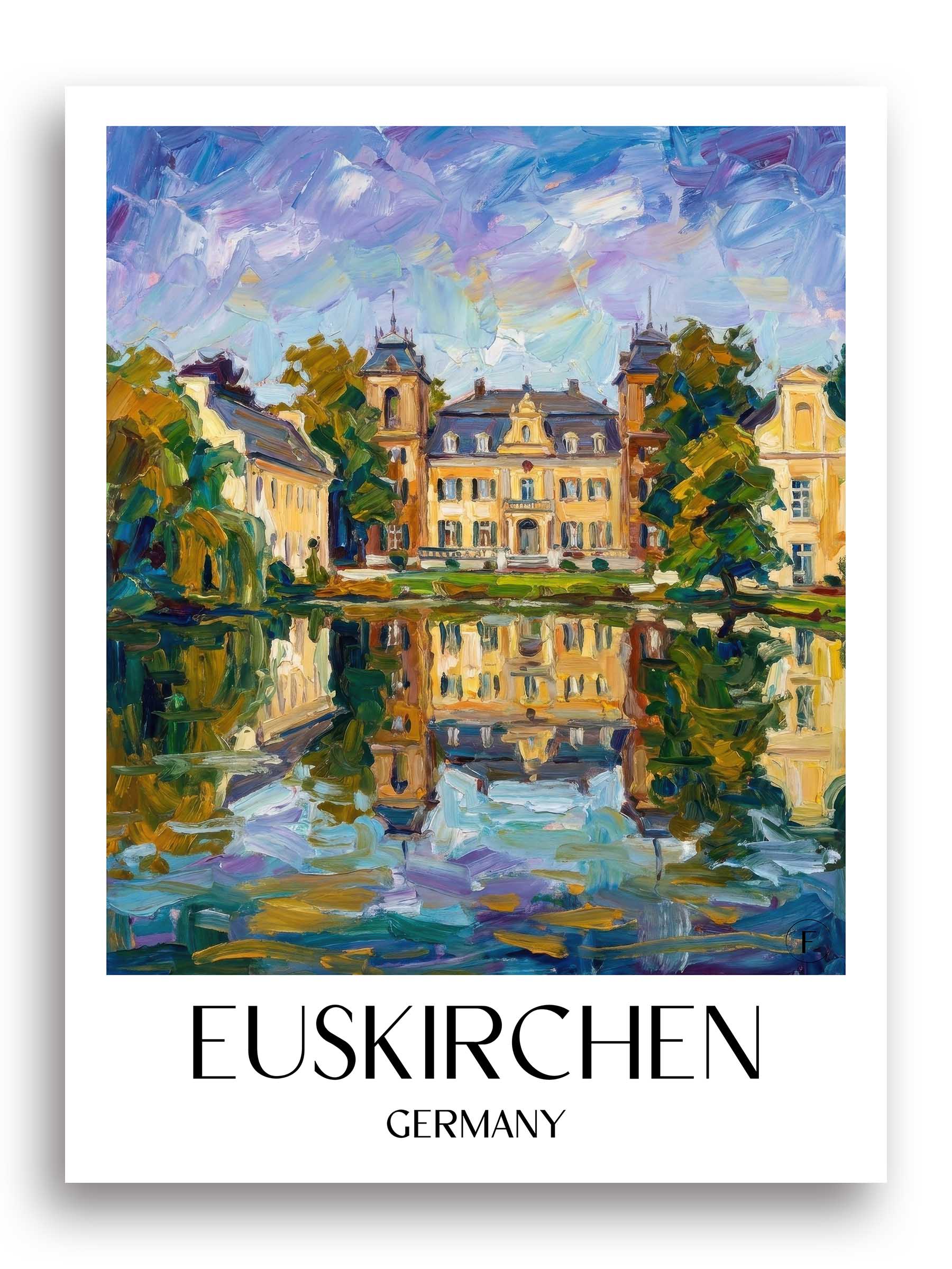 Euskirchen Poster - Rheinland - Deutschland Kunstdruck - Ölgemälde von A4 bis A1