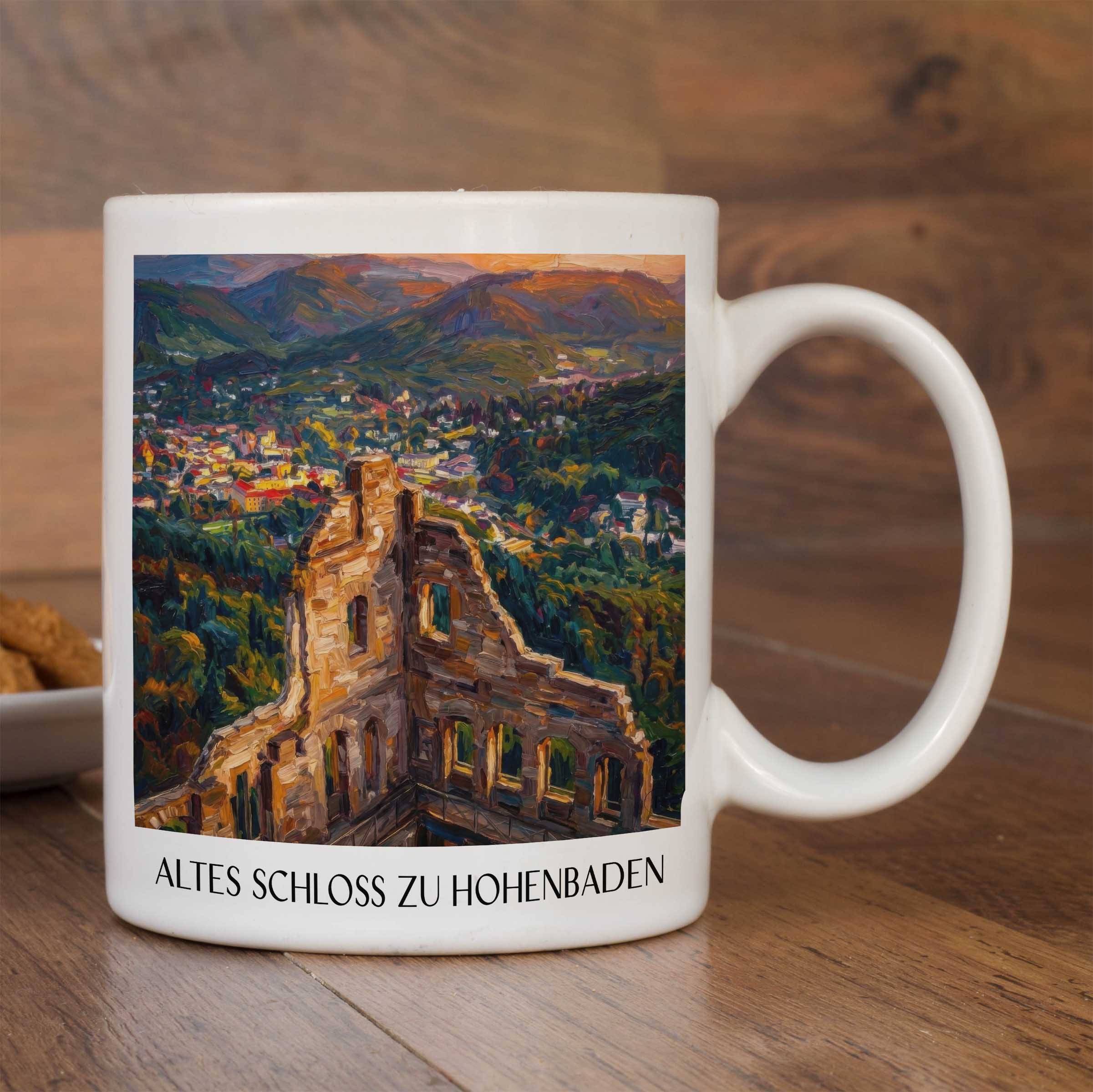 altes-schloss-zu-hohenbaden-baden-baden-deutschland-kaffeebecher-oil-painting-oelgemaelde