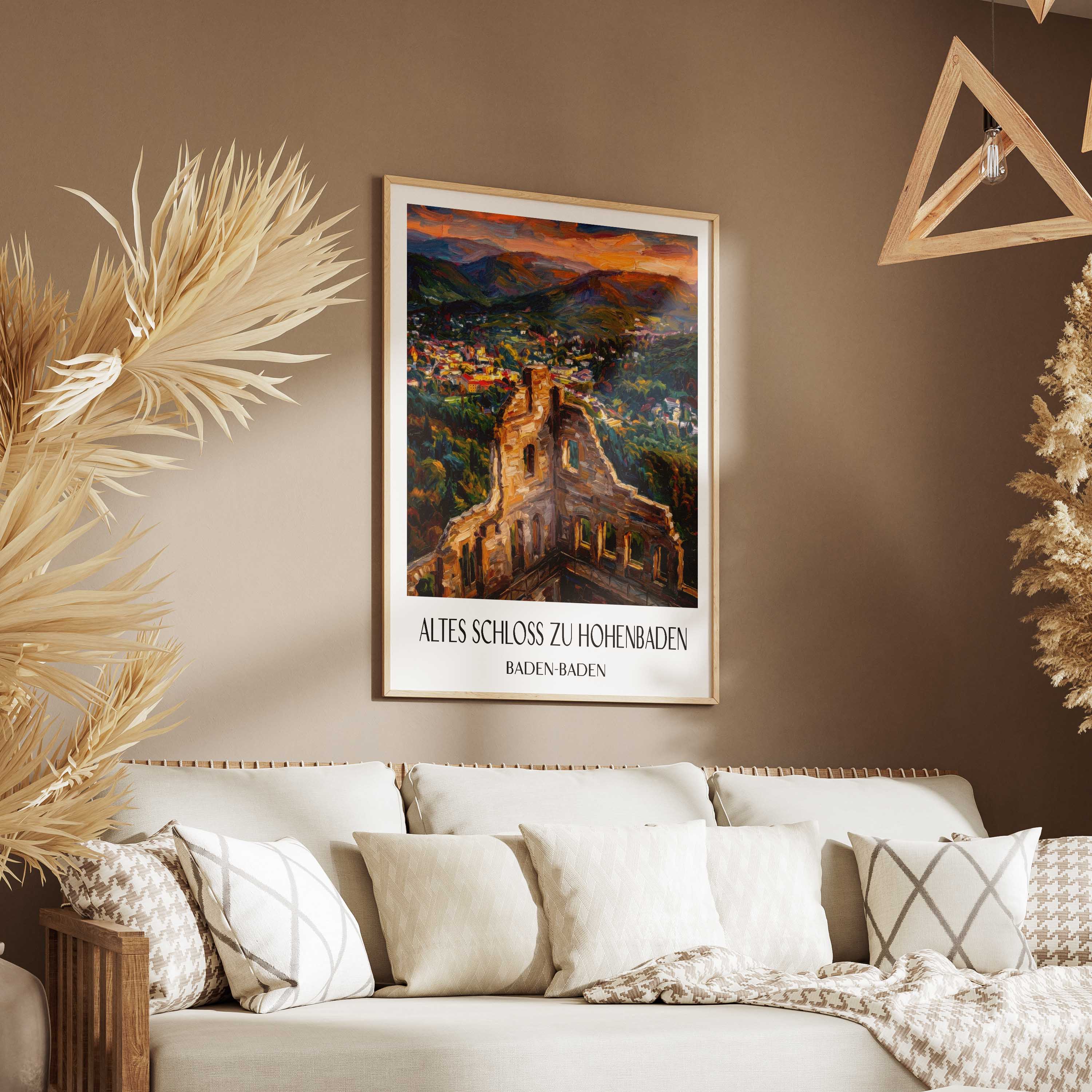 altes-schloss-zu-hohenbaden-baden-baden-deutschland-poster-oil-painting-oelgemaelde