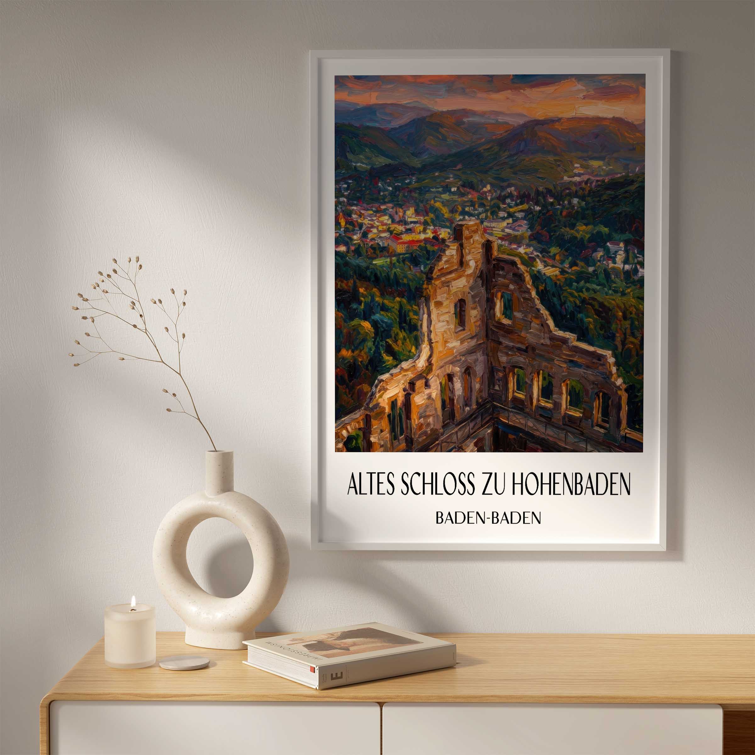 altes-schloss-zu-hohenbaden-baden-baden-deutschland-poster-oil-painting-oelgemaelde