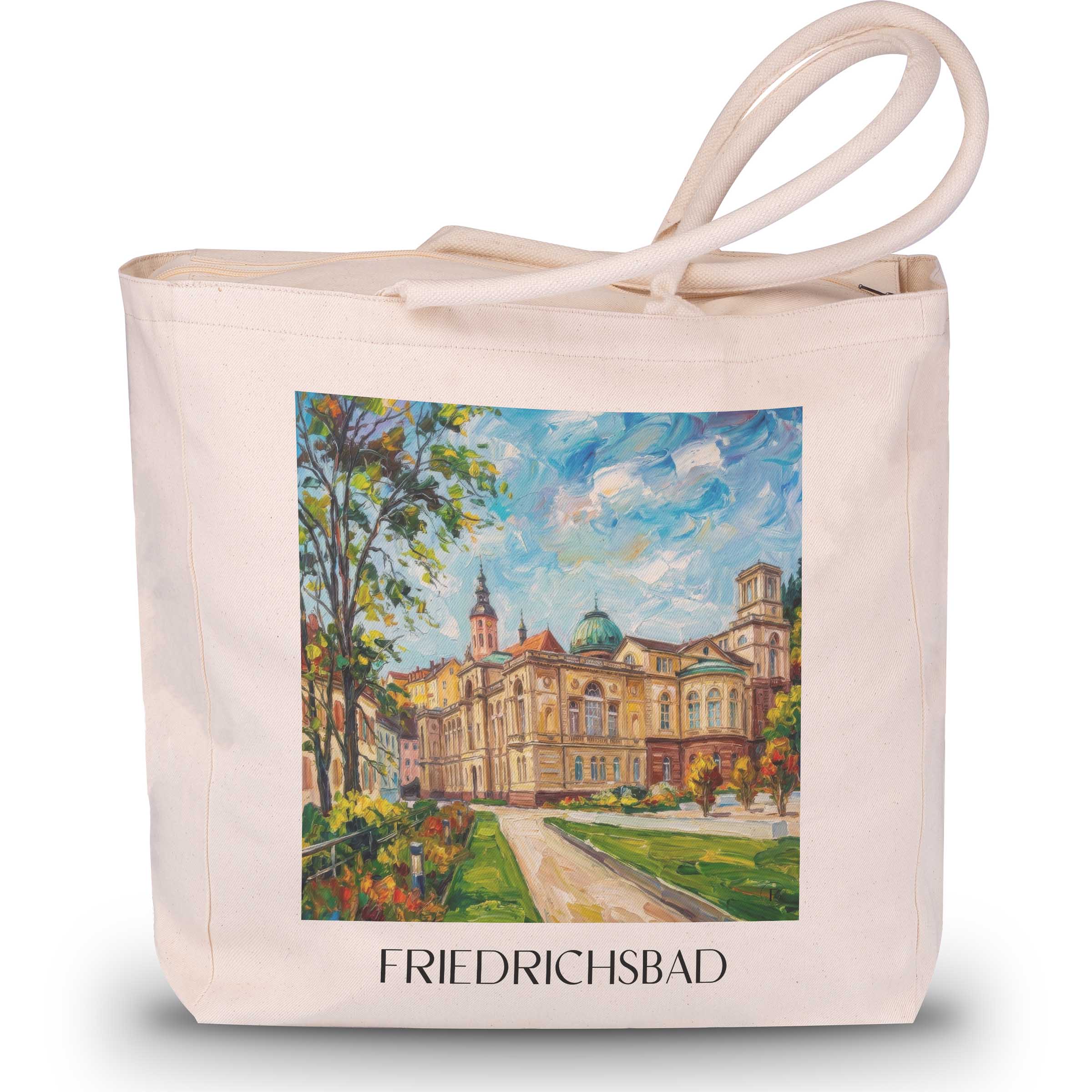 Friedrichsbad Shopping Tasche - Baden-Baden - Deutschland Tote Bag - Einkaufstasche im Ölgemälde Stil
