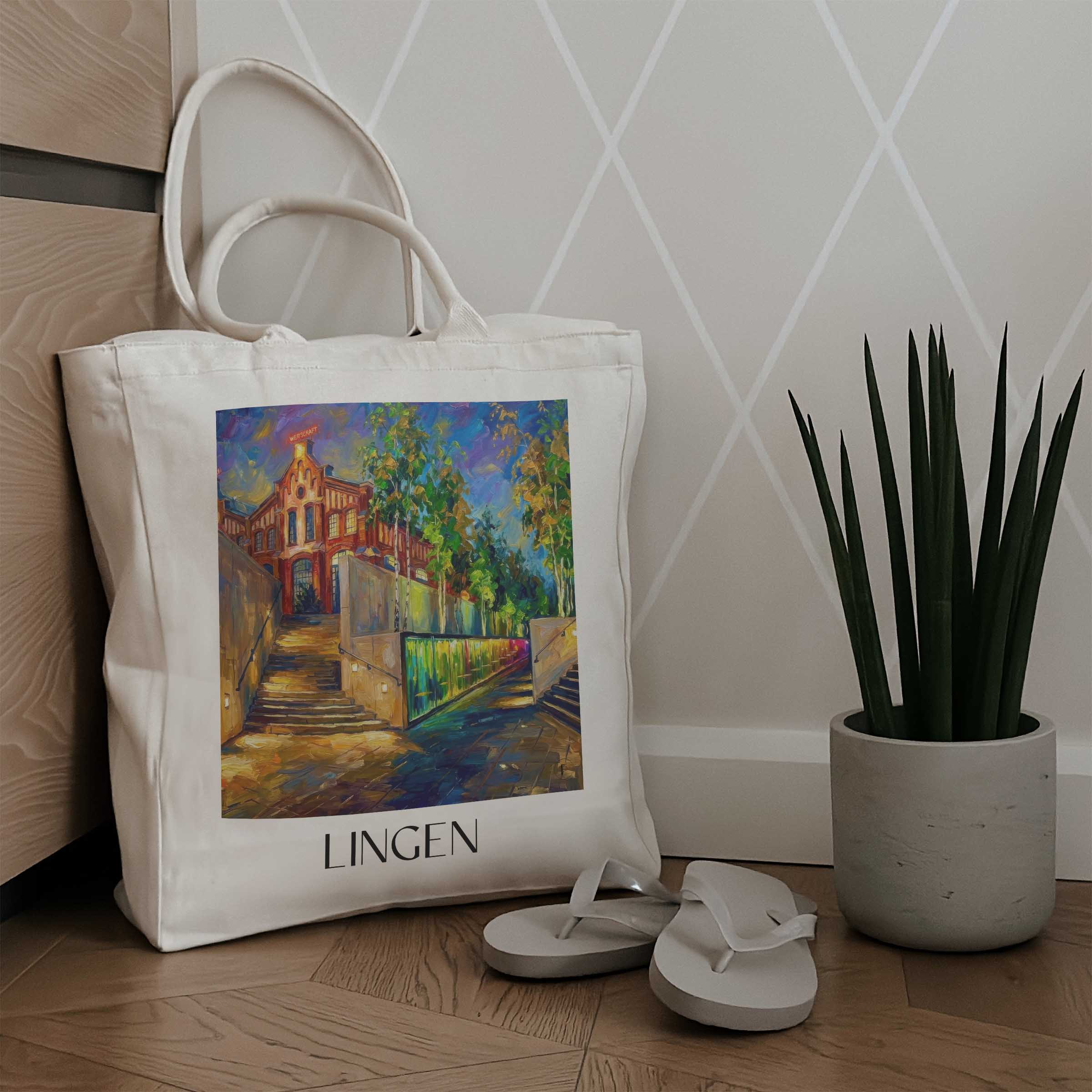 lingen-niedersachsen-deutschland-einkaufstasche-oil-painting-oelgemaelde