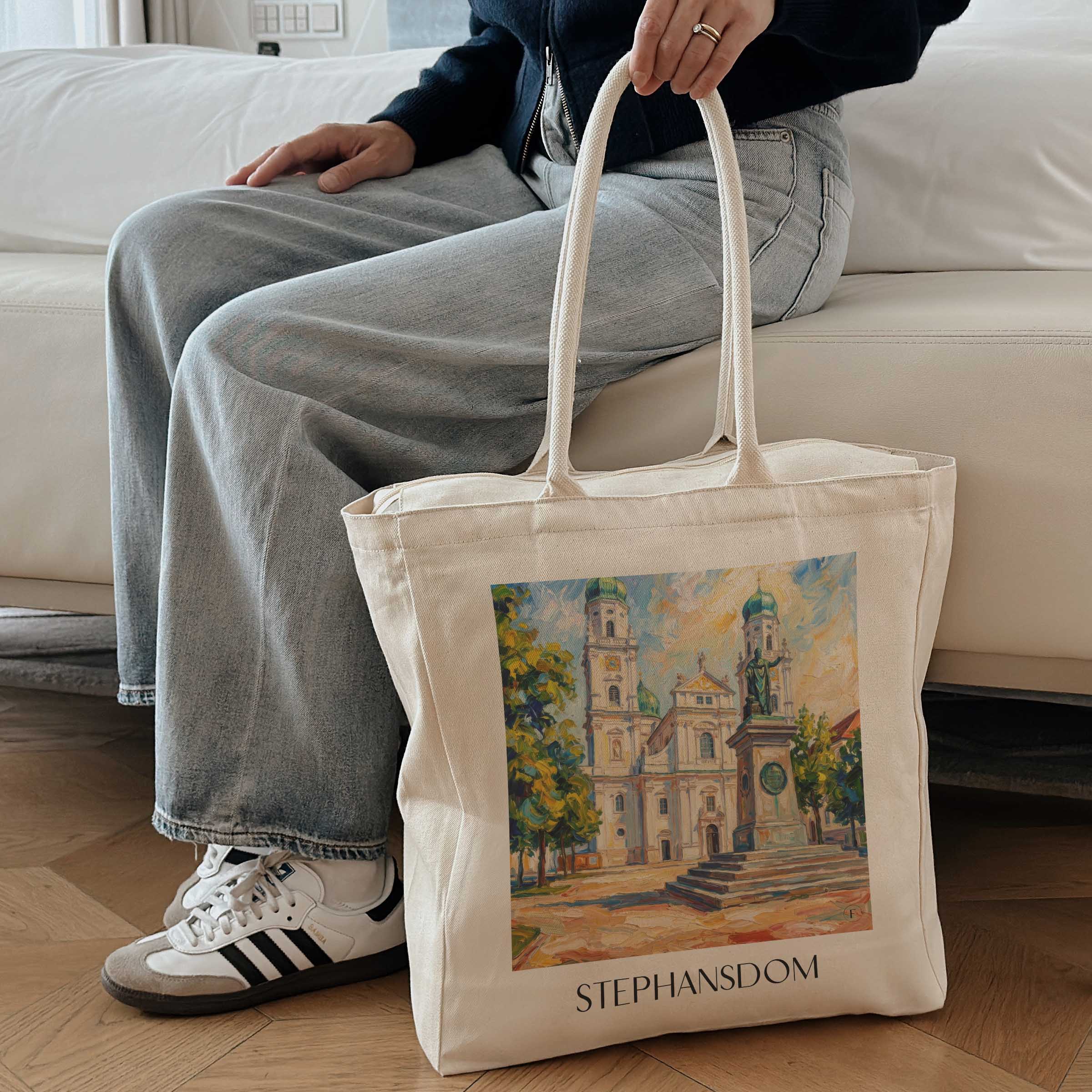 stephansdom-passau-deutschland-einkaufstasche-oil-painting-oelgemaelde
