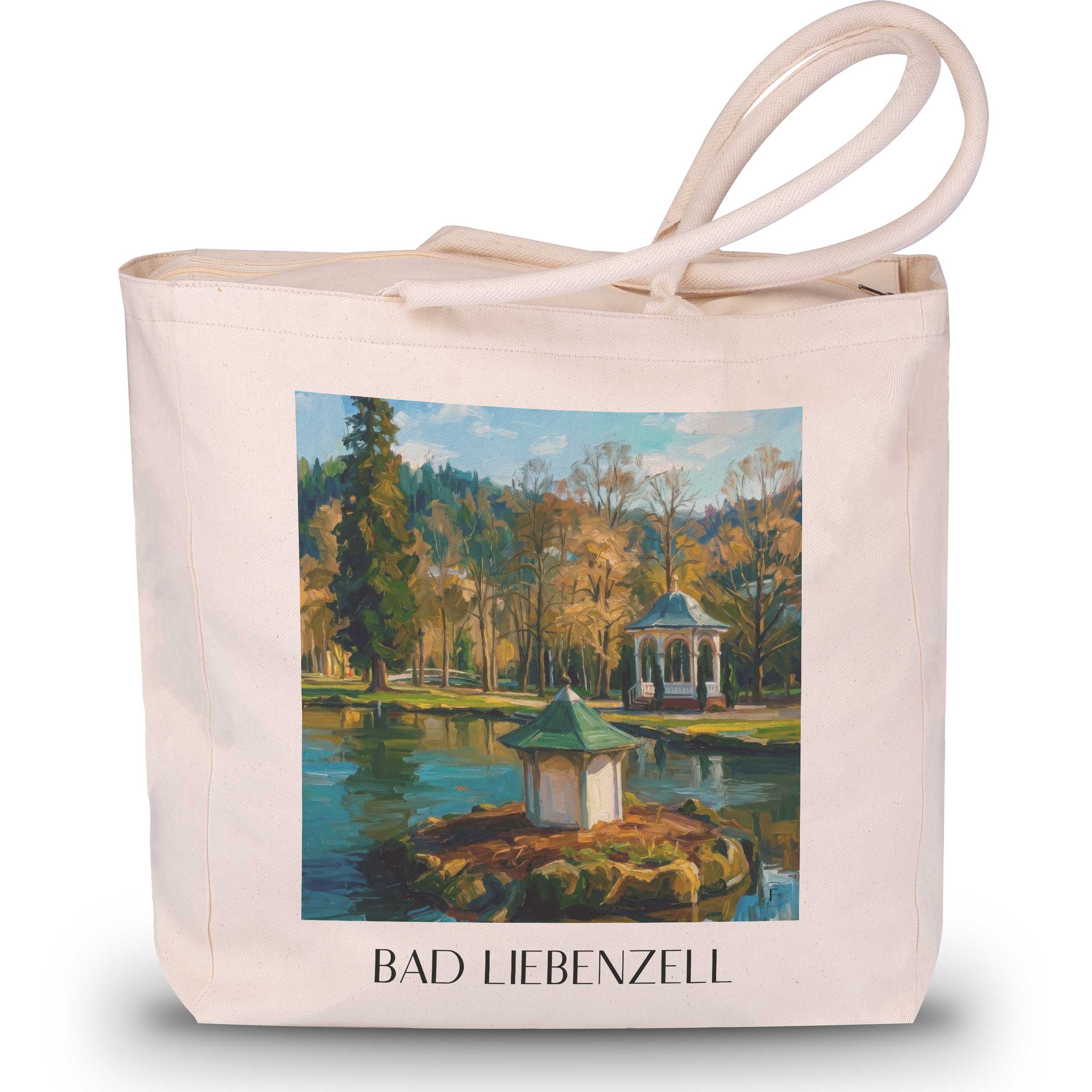 Bad Liebenzell Shopping Tasche - Nordschwarzwald - Deutschland Tote Bag - Einkaufstasche im Ölgemälde Stil