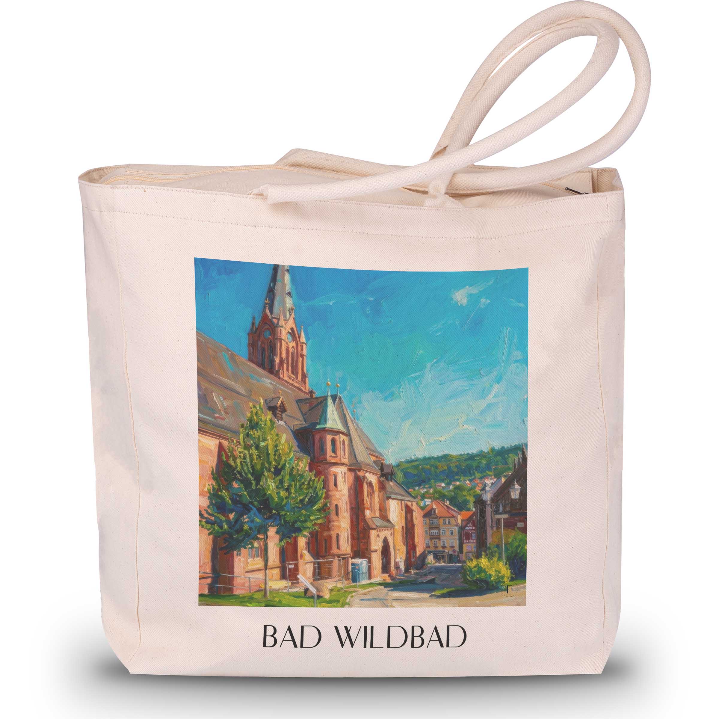 bad-wildbad-nordschwarzwald-deutschland-einkaufstasche-oil-painting-oelgemaelde