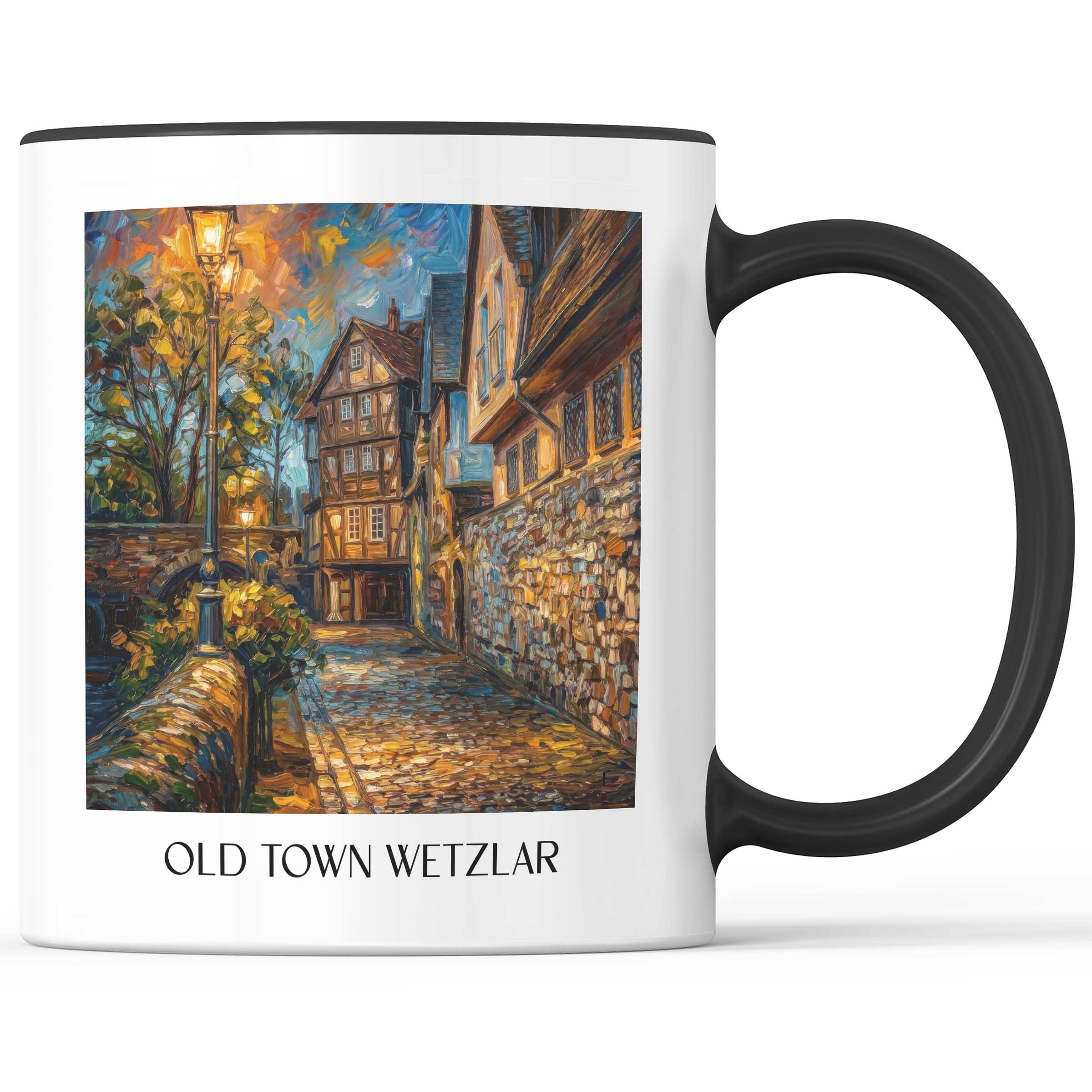 Alstadt Kaffeebecher - Wetzlar - Deutschland Becher - Kaffeetasse im Ölgemälde Stil