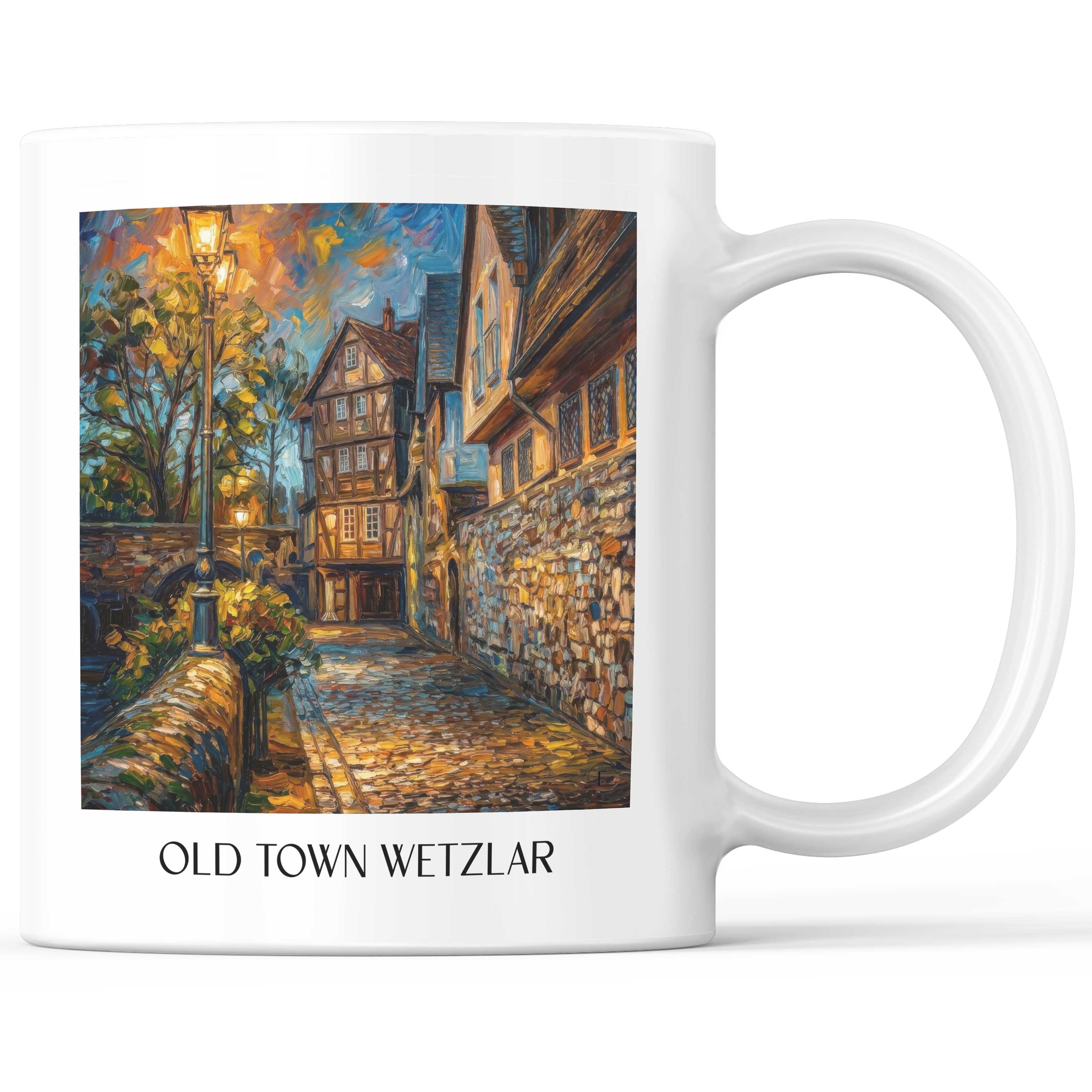 Alstadt Kaffeebecher - Wetzlar - Deutschland Becher - Kaffeetasse im Ölgemälde Stil