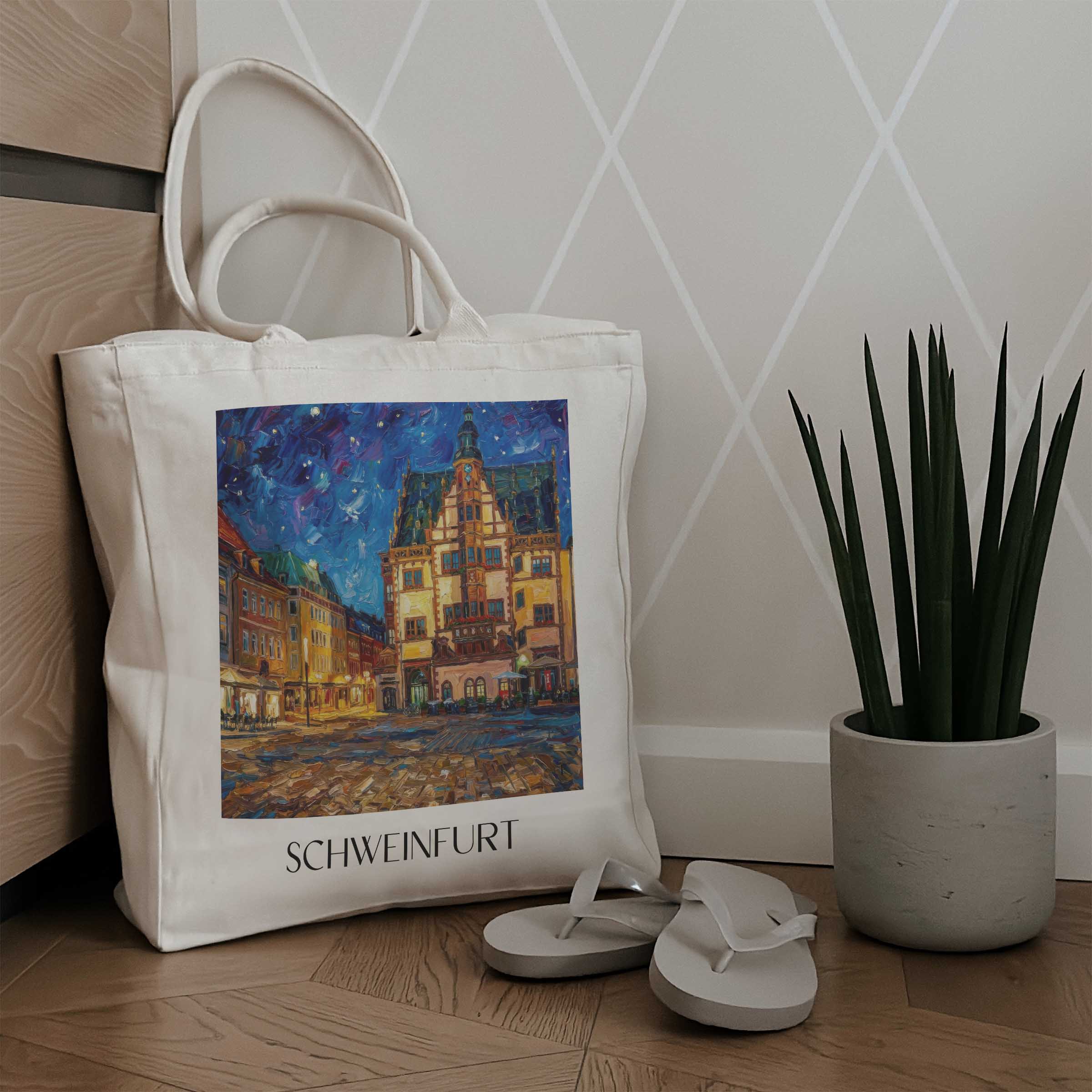 schweinfurt-franken-deutschland-einkaufstasche-oil-painting-oelgemaelde