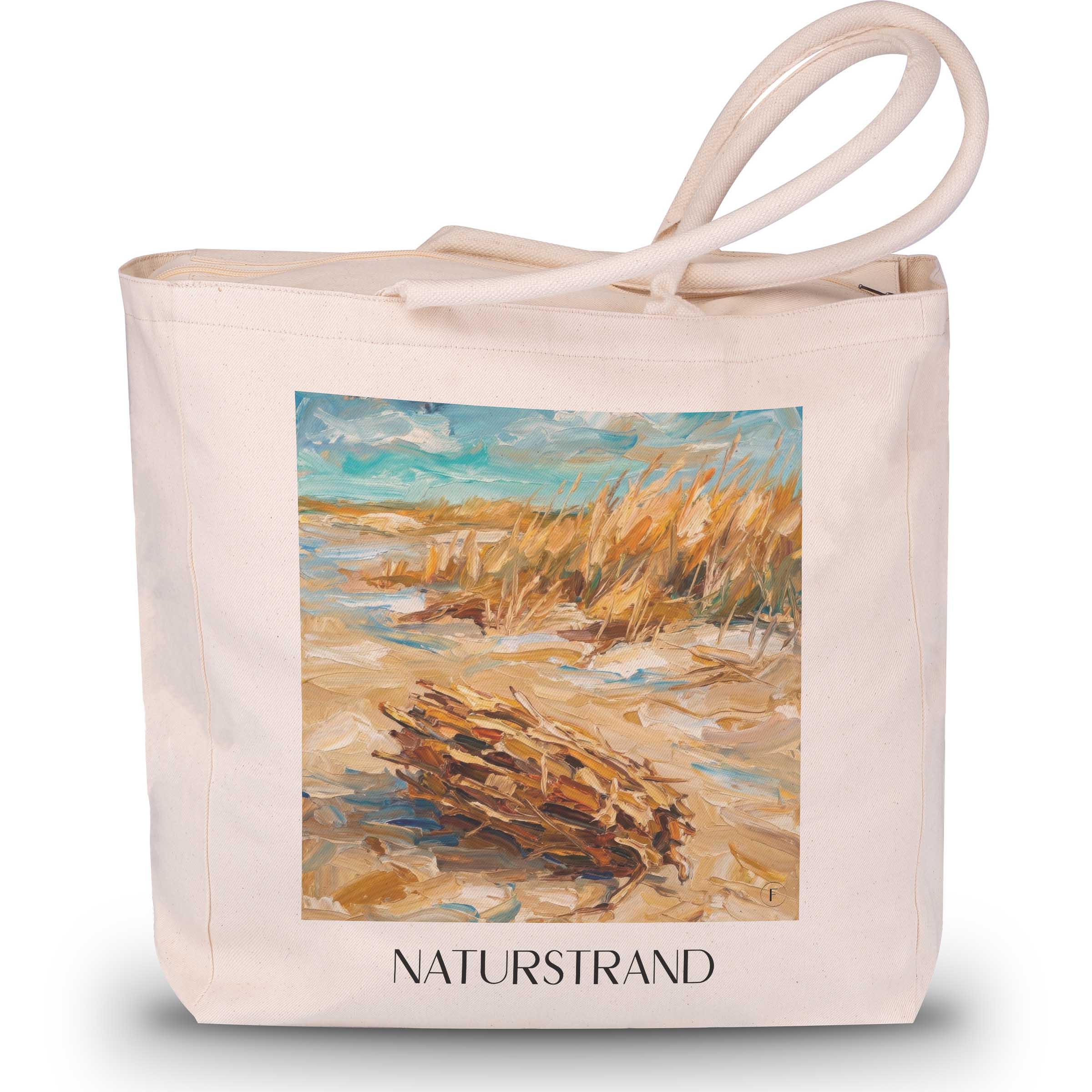 naturstrand-emden-deutschland-einkaufstasche-oil-painting-oelgemaelde