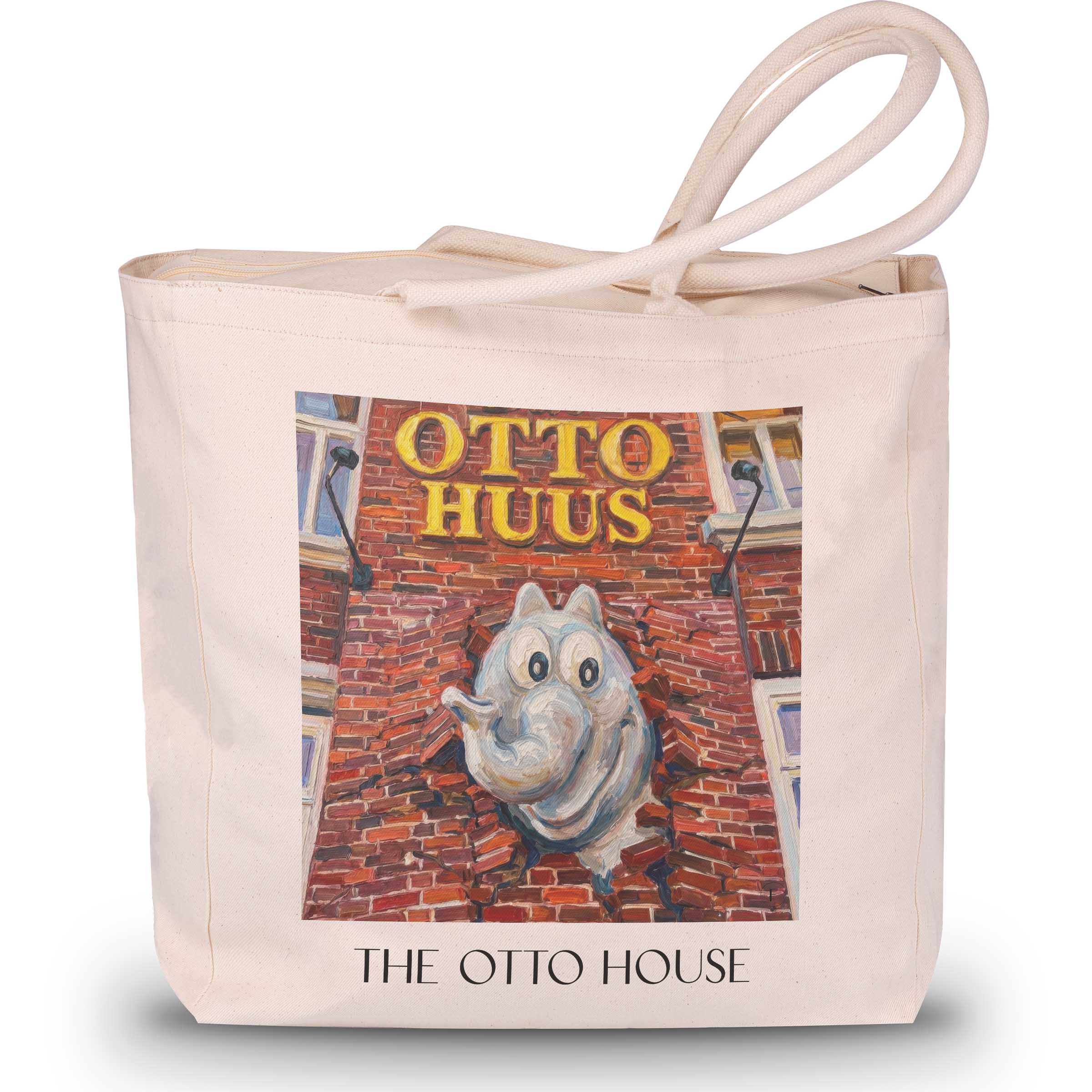 Dat Otto Huus Shopping Tasche - Emden - Deutschland Tote Bag - Einkaufstasche im Ölgemälde Stil