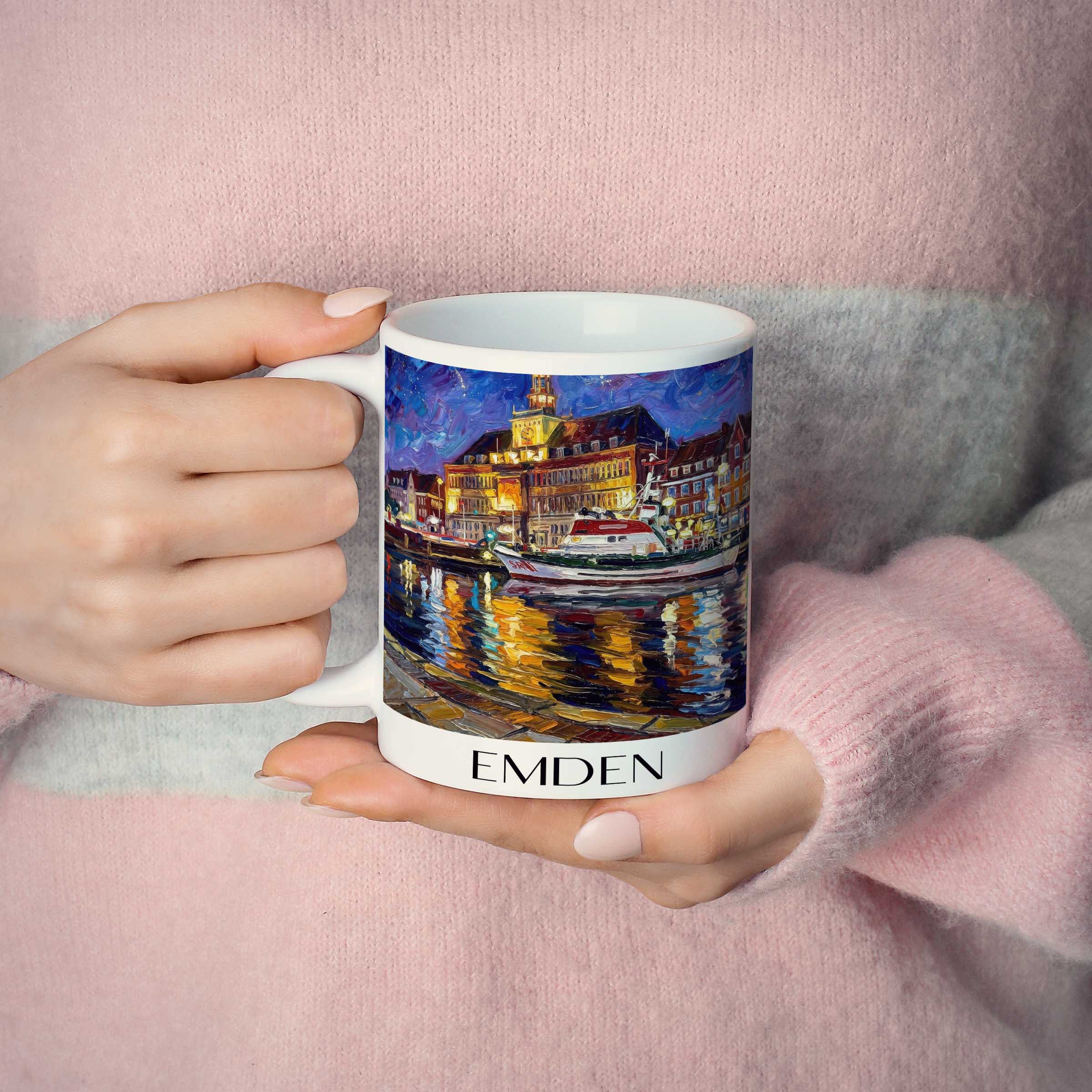 emden-(bei-nacht)-ostfriesland-deutschland-kaffeebecher-oil-painting-oelgemaelde
