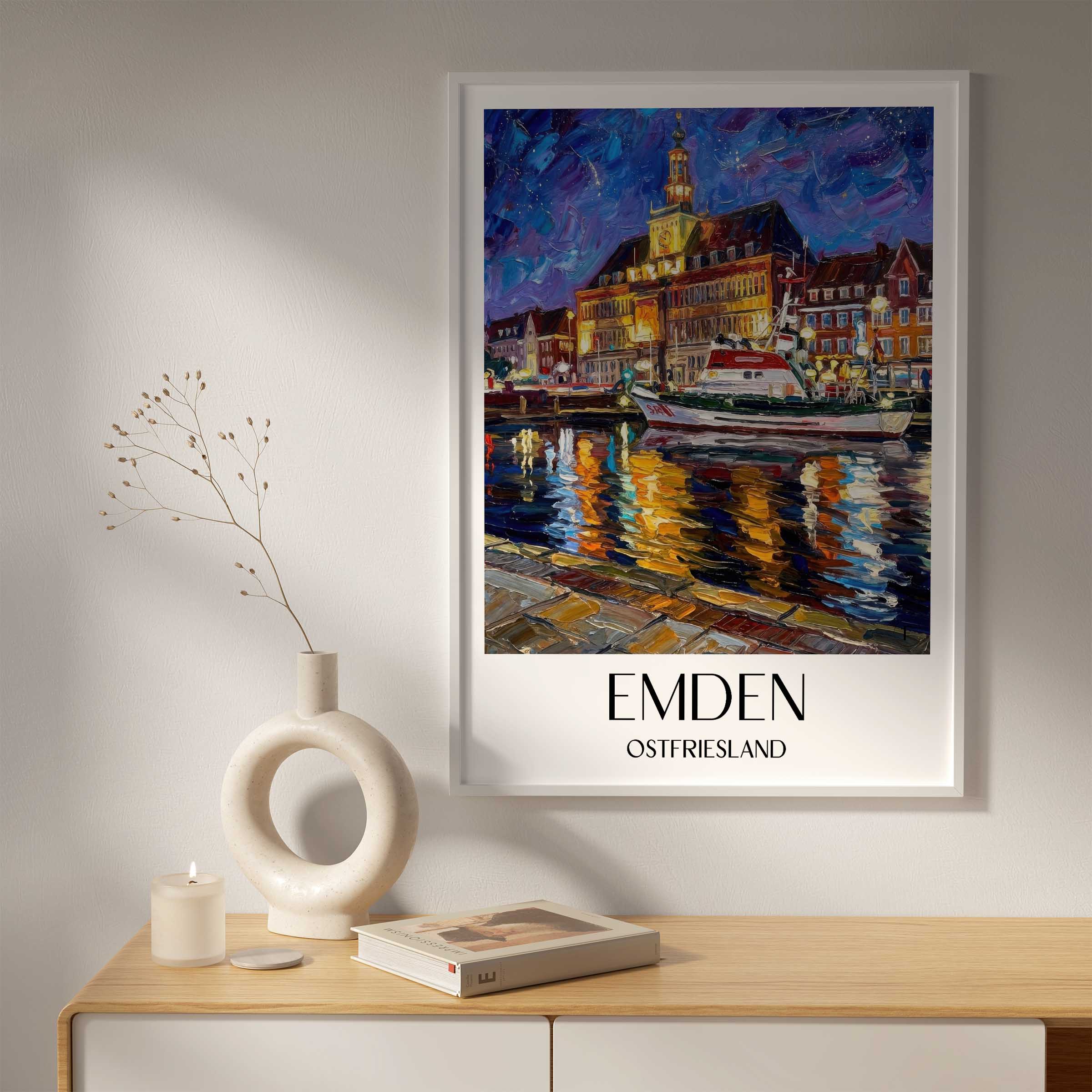 emden-(bei-nacht)-ostfriesland-deutschland-poster-oil-painting-oelgemaelde