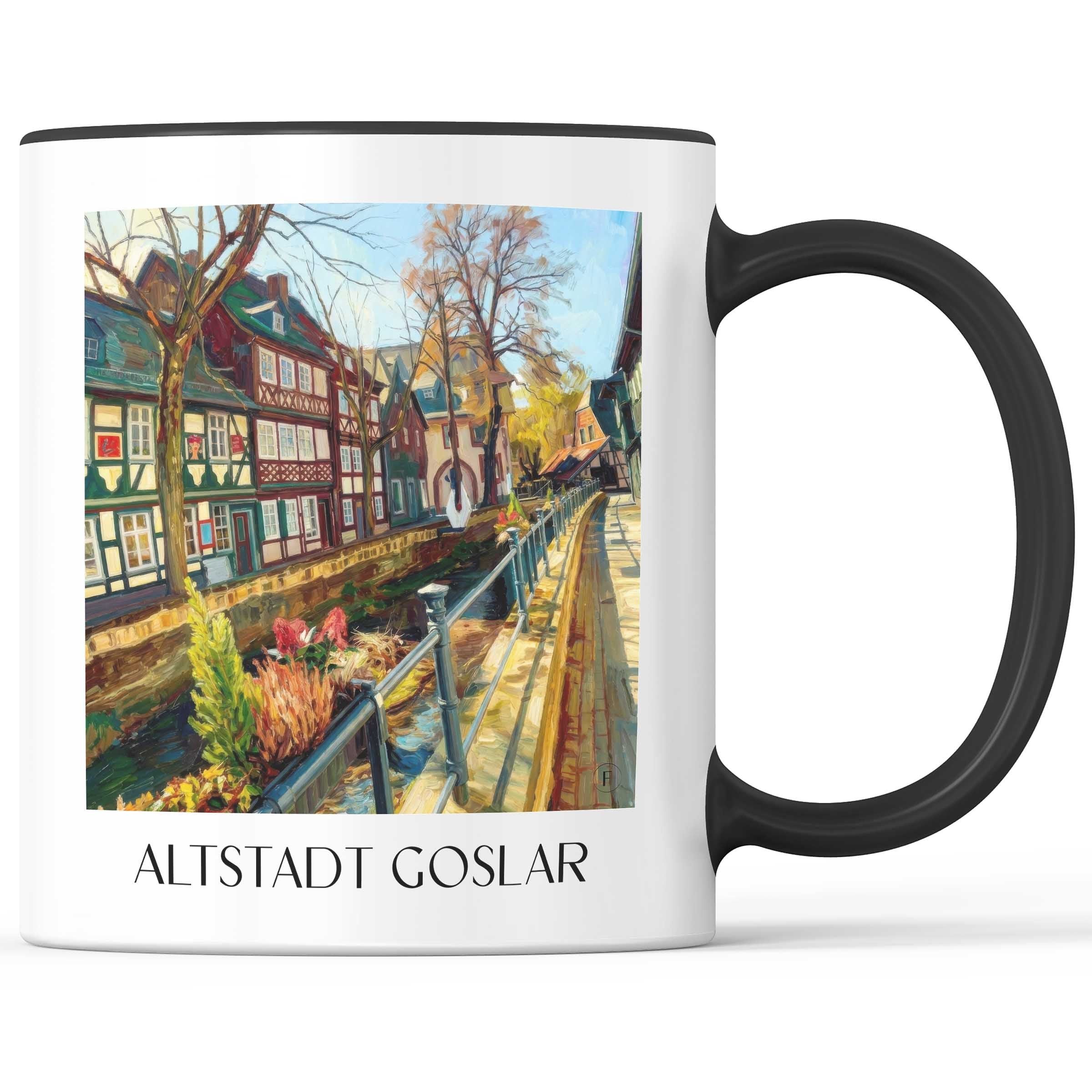 altstadt-goslar-deutschland-kaffeebecher-oil-painting-oelgemaelde