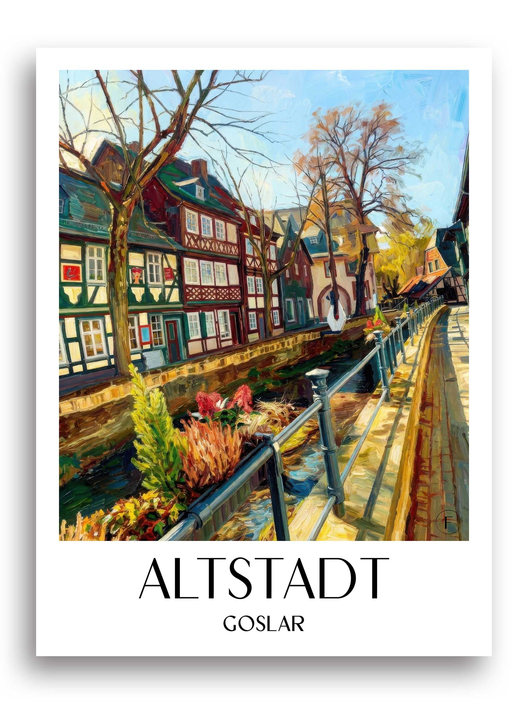 altstadt-goslar-deutschland-poster-oil-painting-oelgemaelde