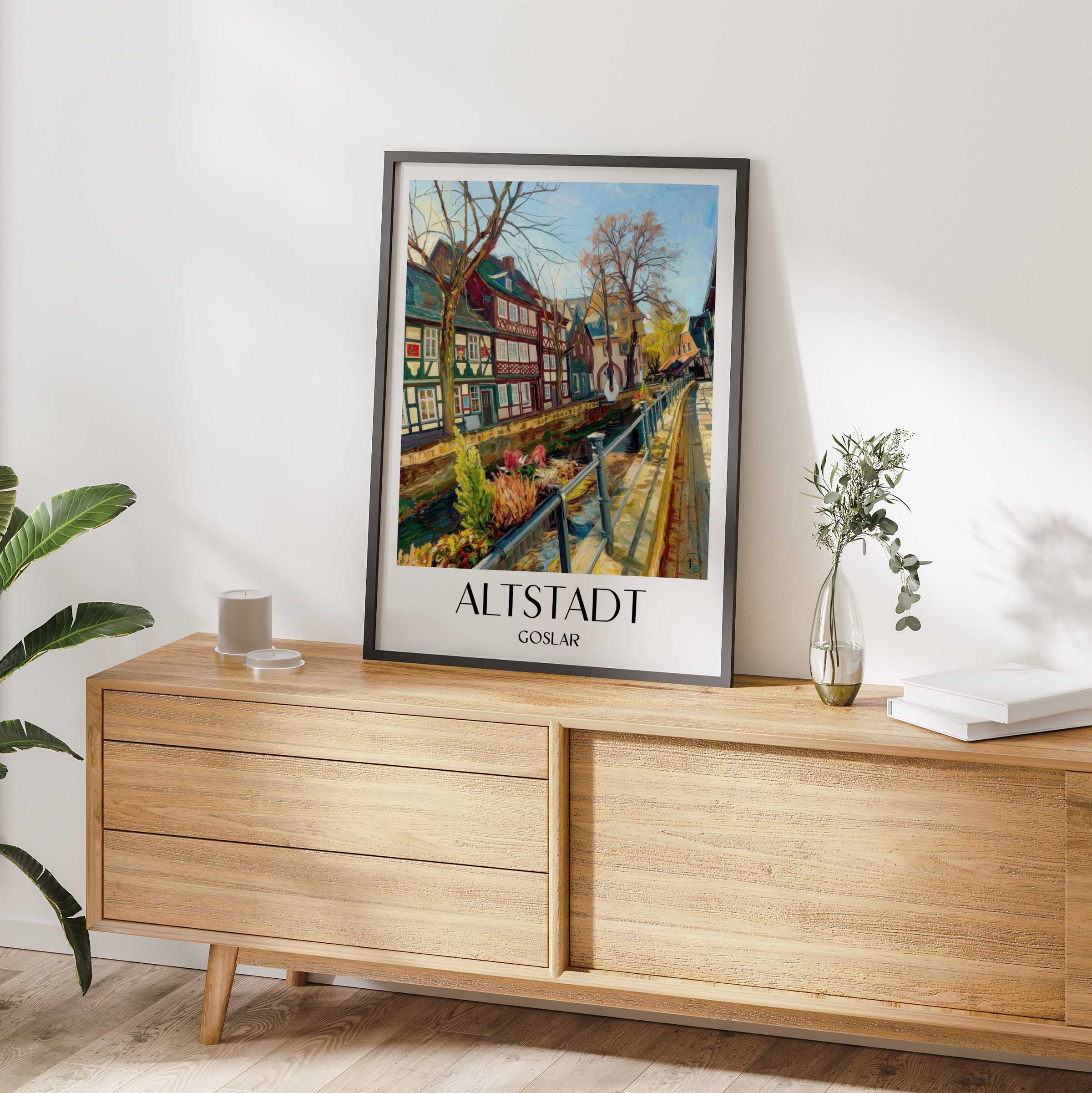 altstadt-goslar-deutschland-poster-oil-painting-oelgemaelde