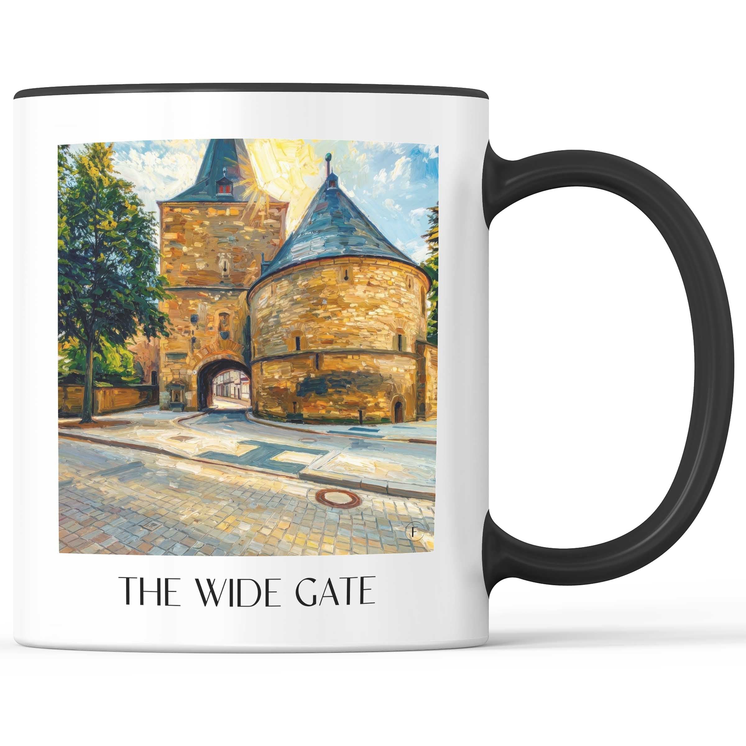 Das Breite Tor Kaffeebecher - Goslar - Deutschland Becher - Kaffeetasse im Ölgemälde Stil