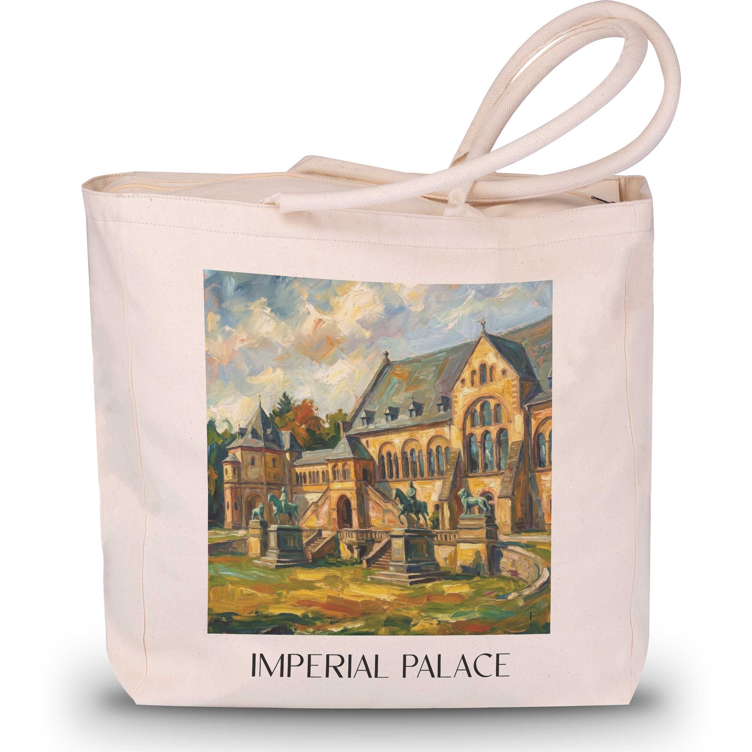 Kaiserpfalz Shopping Tasche - Goslar - Deutschland Tote Bag - Einkaufstasche im Ölgemälde Stil