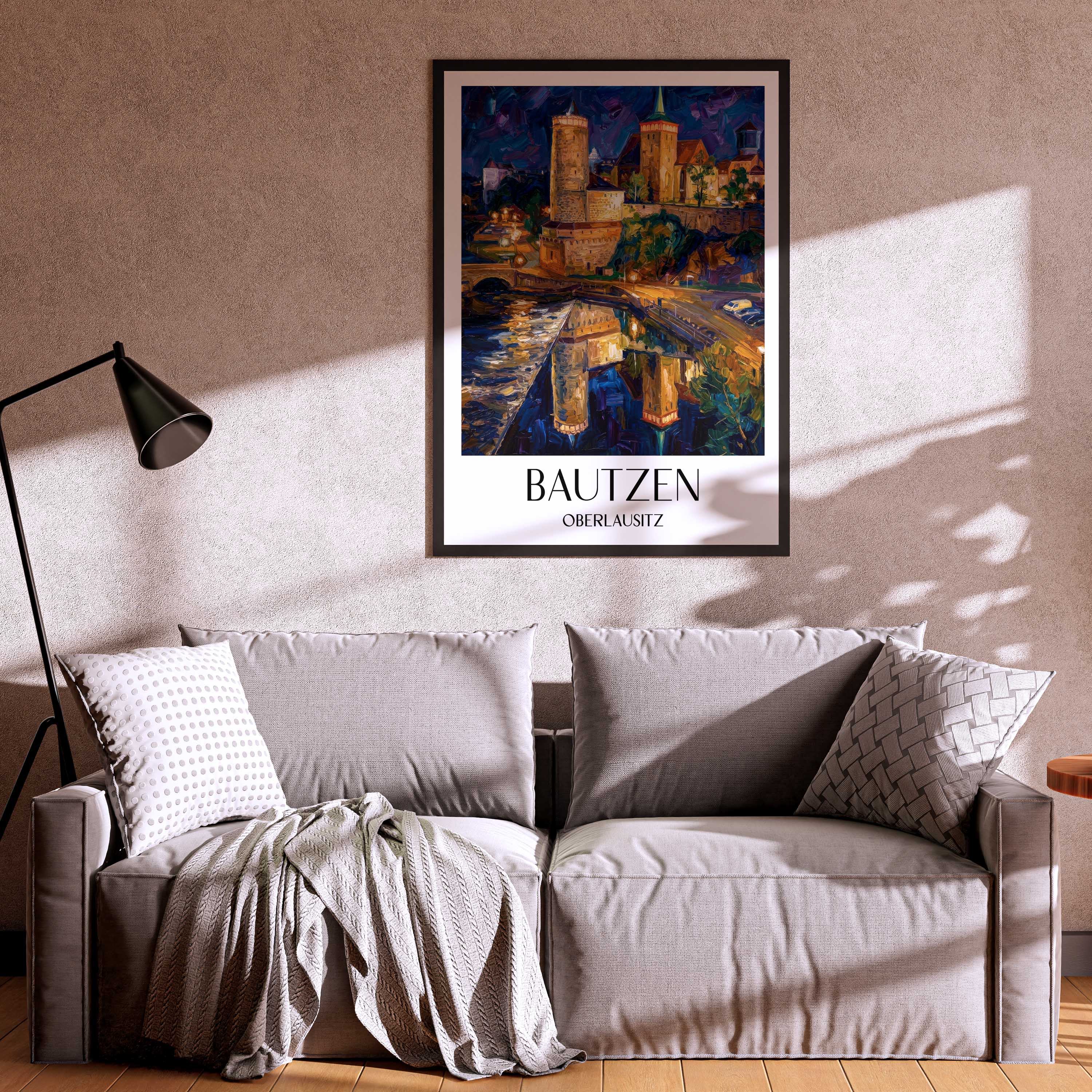 bautzen-(bei-nacht)-oberlausitz-deutschland-poster-oil-painting-oelgemaelde