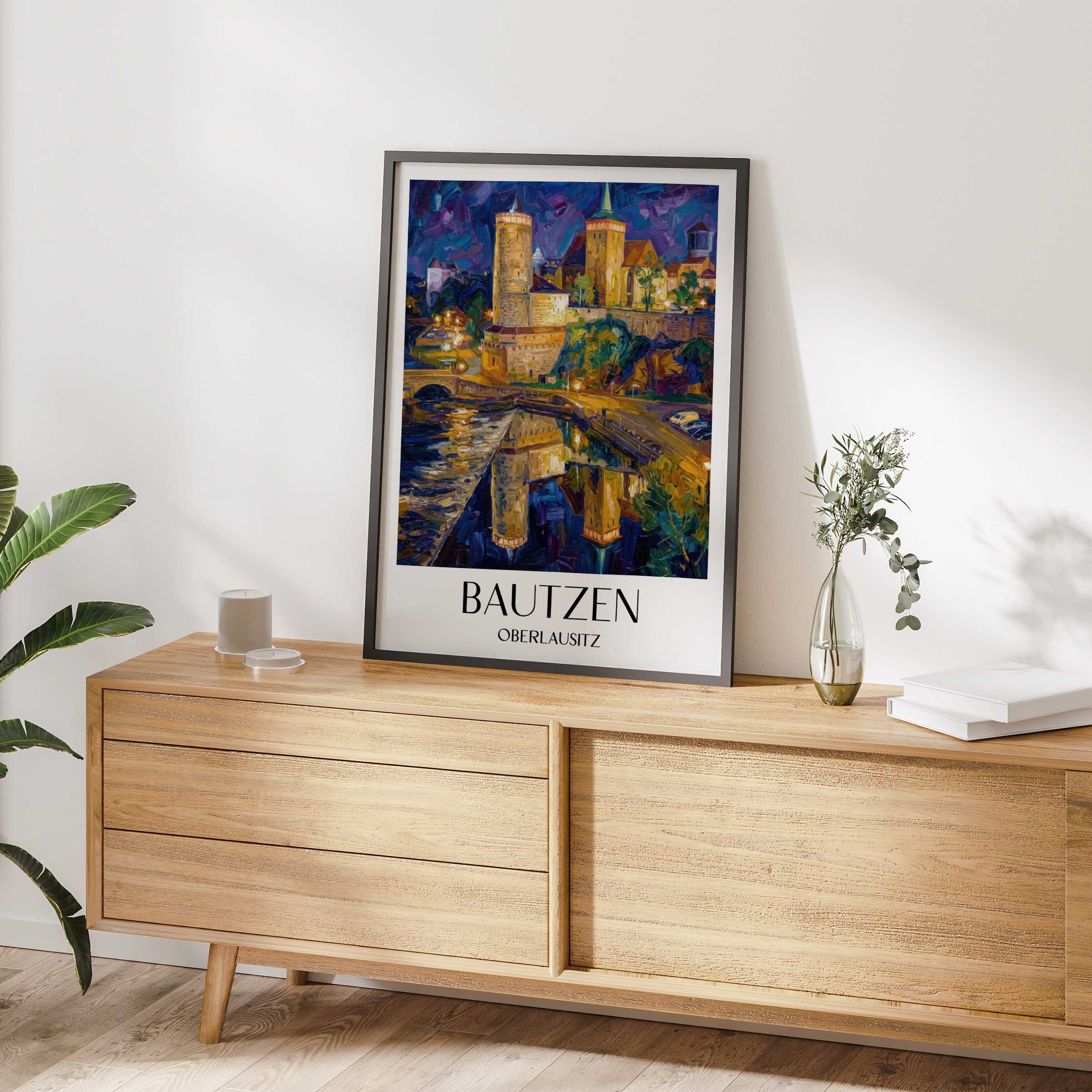 bautzen-(bei-nacht)-oberlausitz-deutschland-poster-oil-painting-oelgemaelde