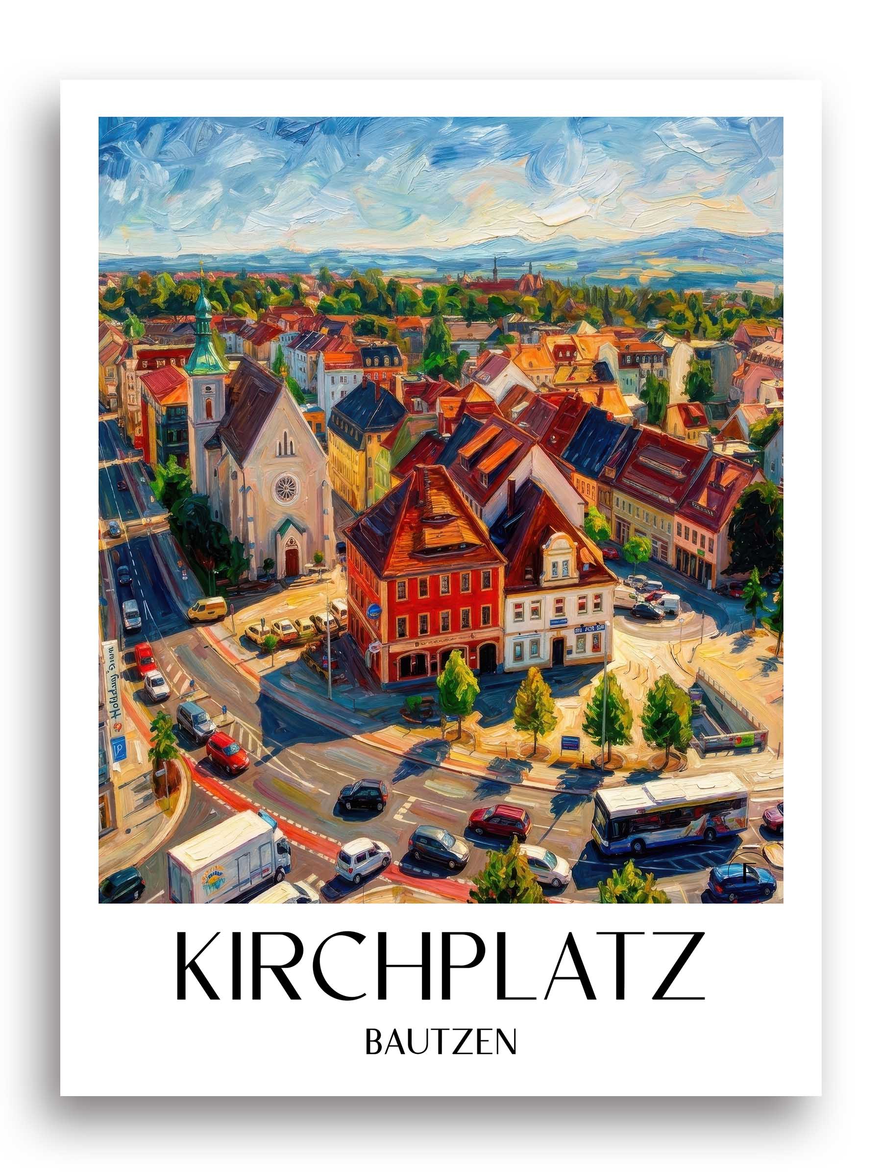 kirchplatz-bautzen-deutschland-poster-oil-painting-oelgemaelde