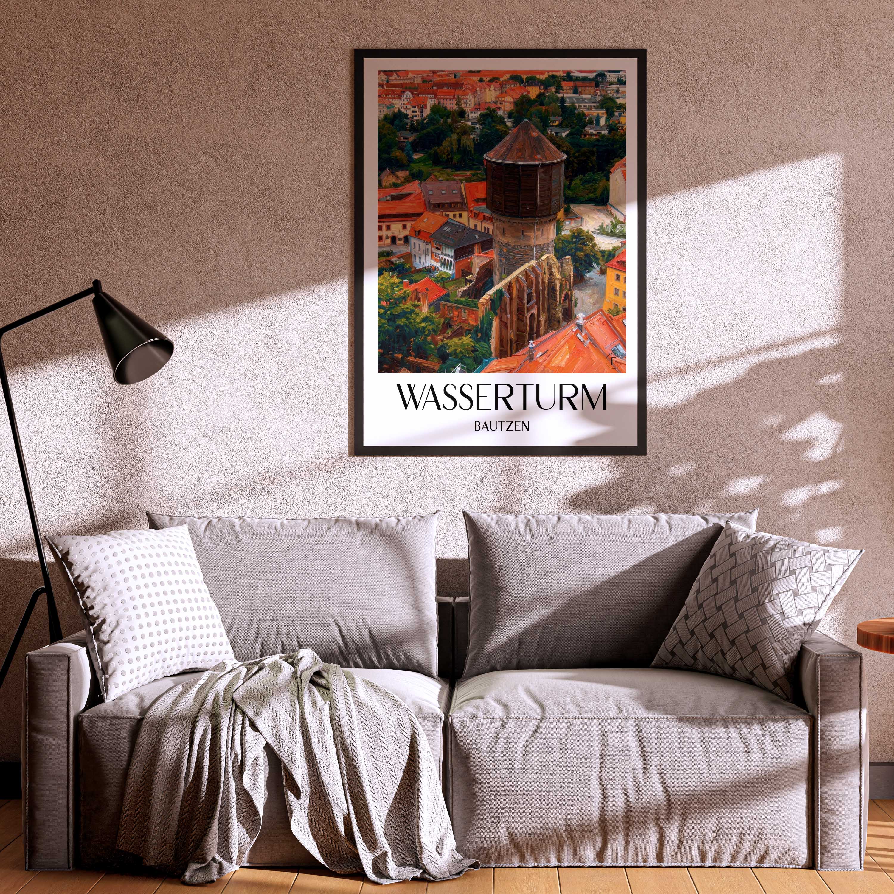 wasserturm-bautzen-deutschland-poster-oil-painting-oelgemaelde