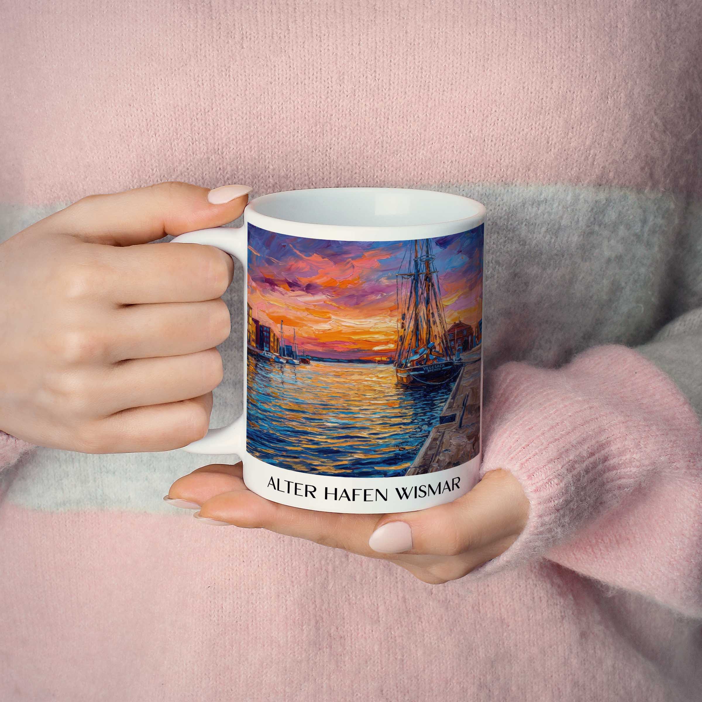alter-hafen-wismar-deutschland-kaffeebecher-oil-painting-oelgemaelde