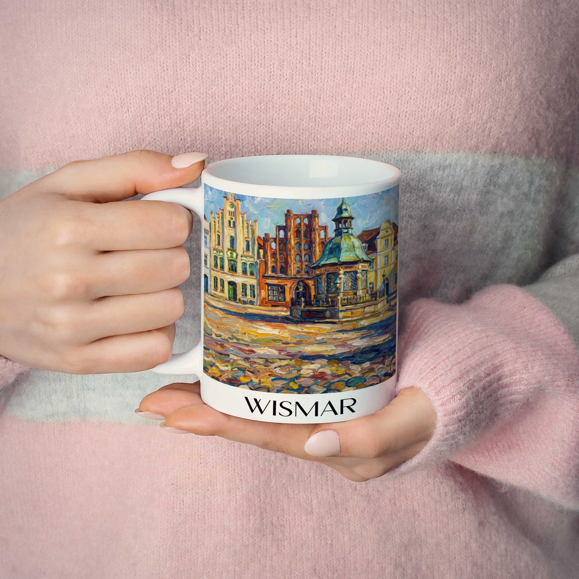wismar-mecklenburg-deutschland-kaffeebecher-oil-painting-oelgemaelde