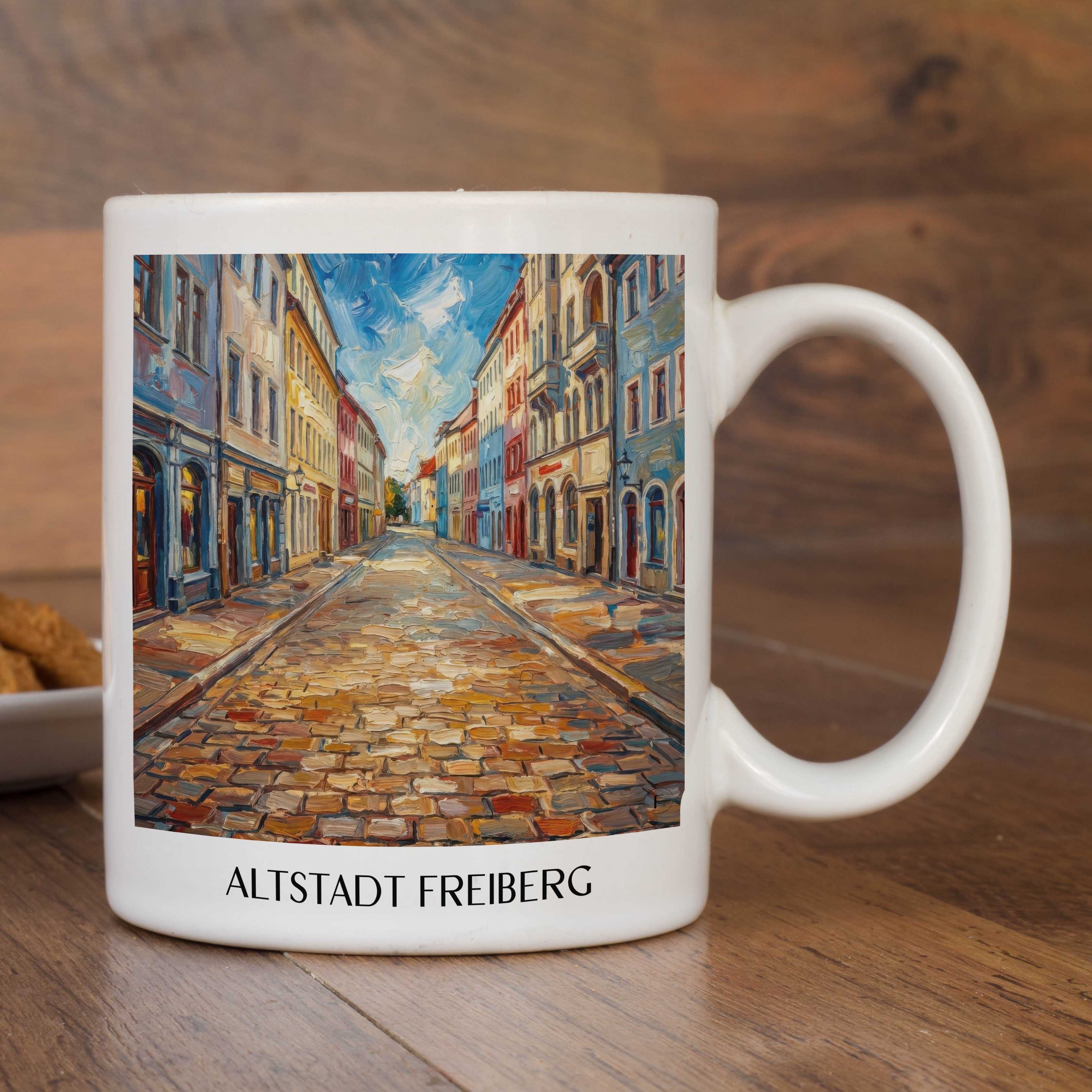 altstadt-freiberg-deutschland-kaffeebecher-oil-painting-oelgemaelde