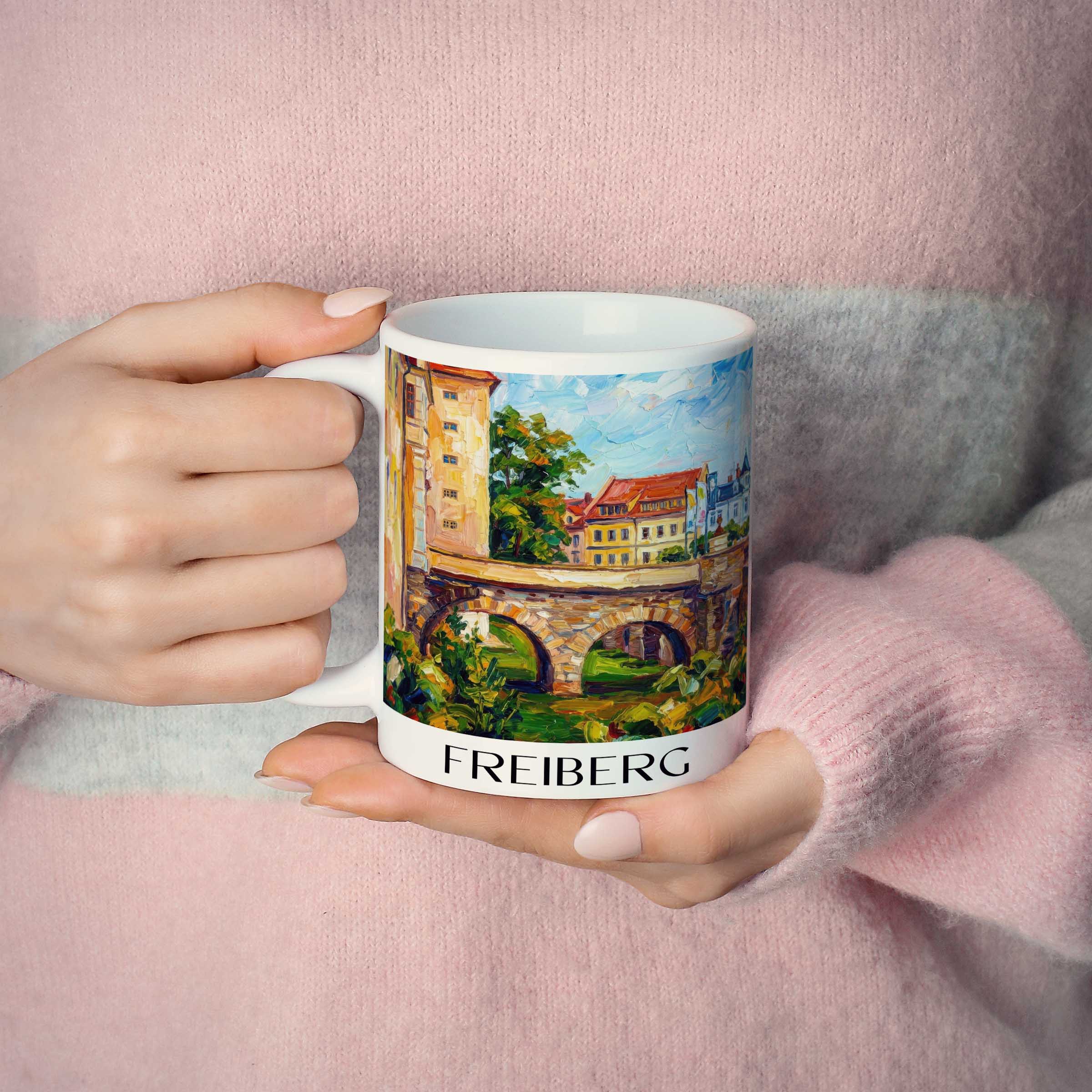 freiberg-sachsen-deutschland-kaffeebecher-oil-painting-oelgemaelde