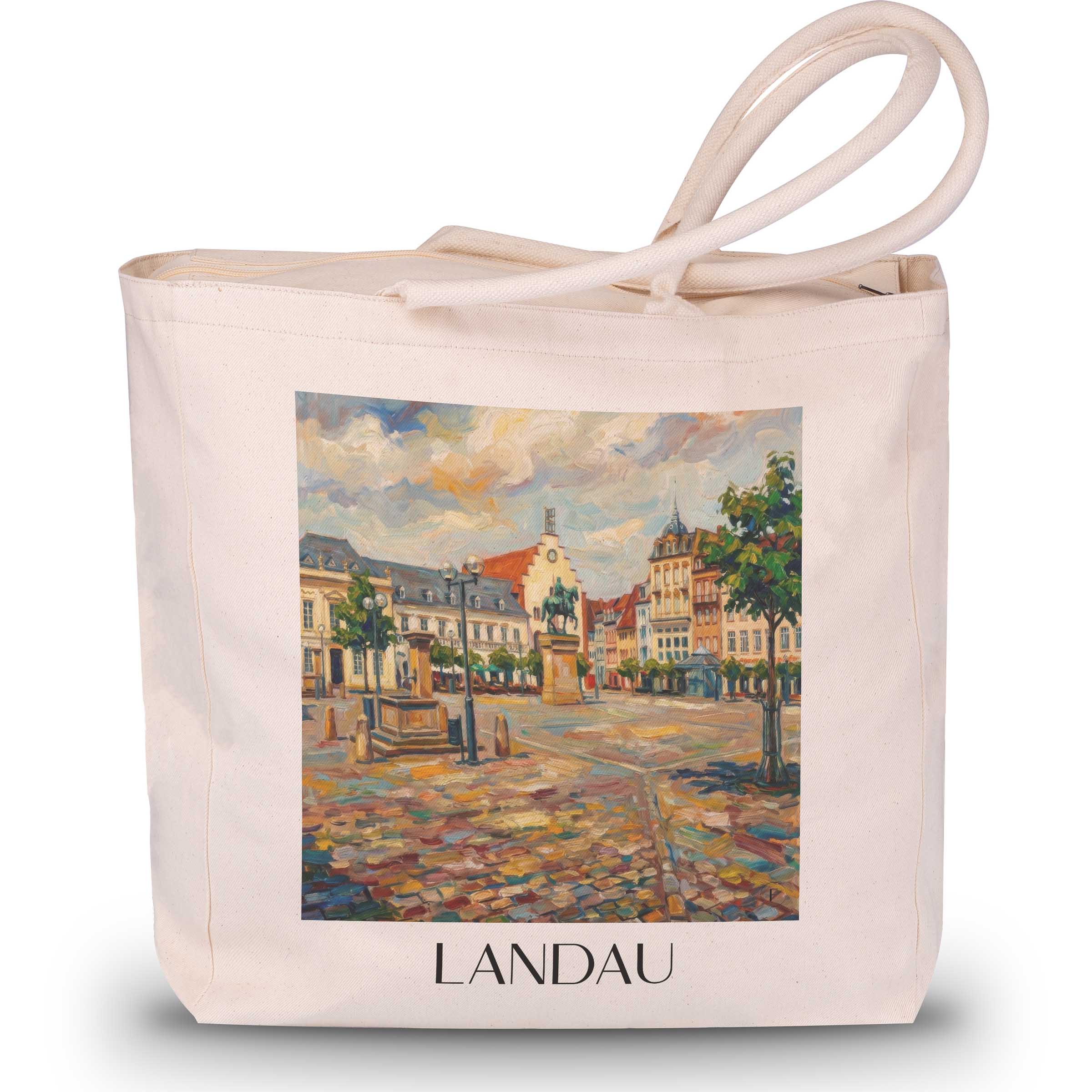 landau-pfalz-deutschland-einkaufstasche-oil-painting-oelgemaelde