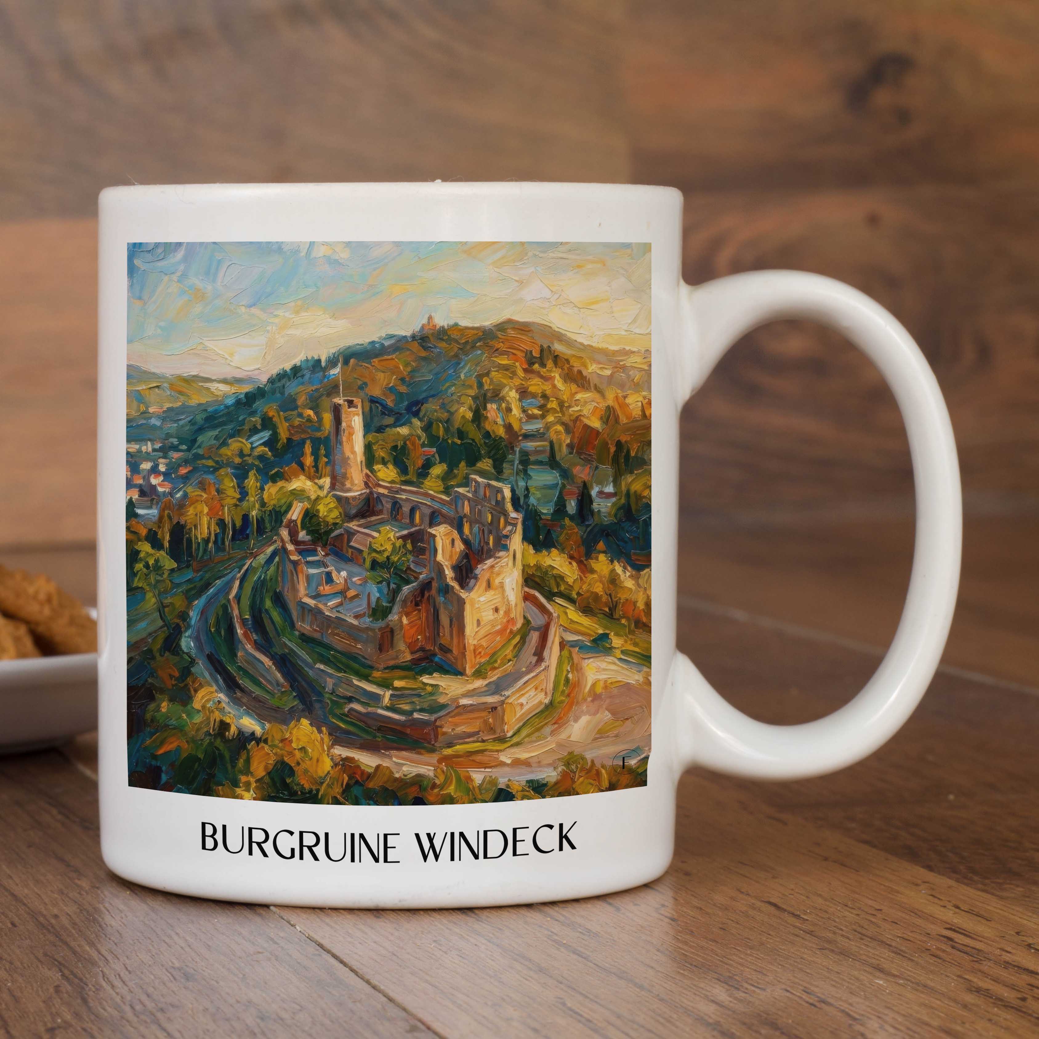 burgruine-windeck-weinheim-deutschland-kaffeebecher-oil-painting-oelgemaelde