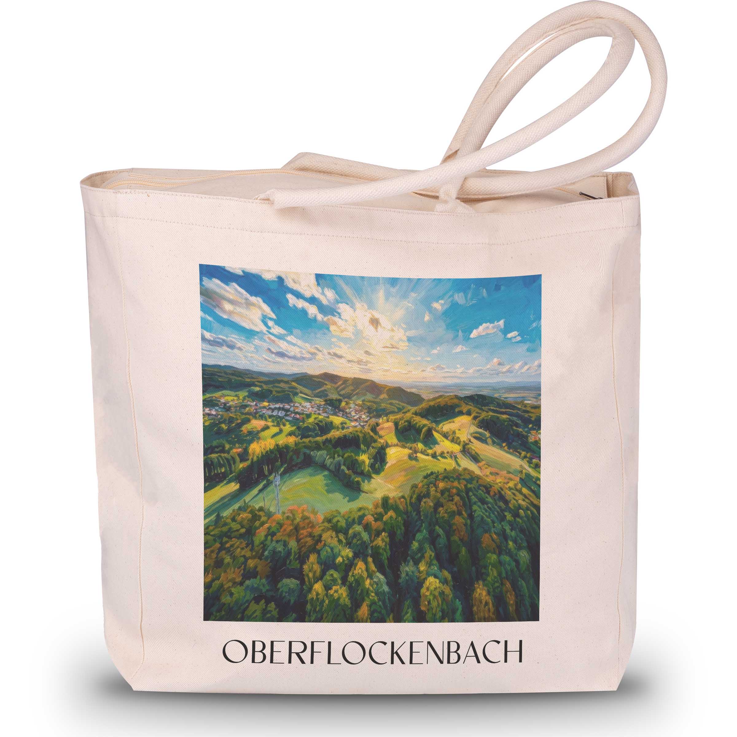 oberflockenbach-weinheim-deutschland-einkaufstasche-oil-painting-oelgemaelde