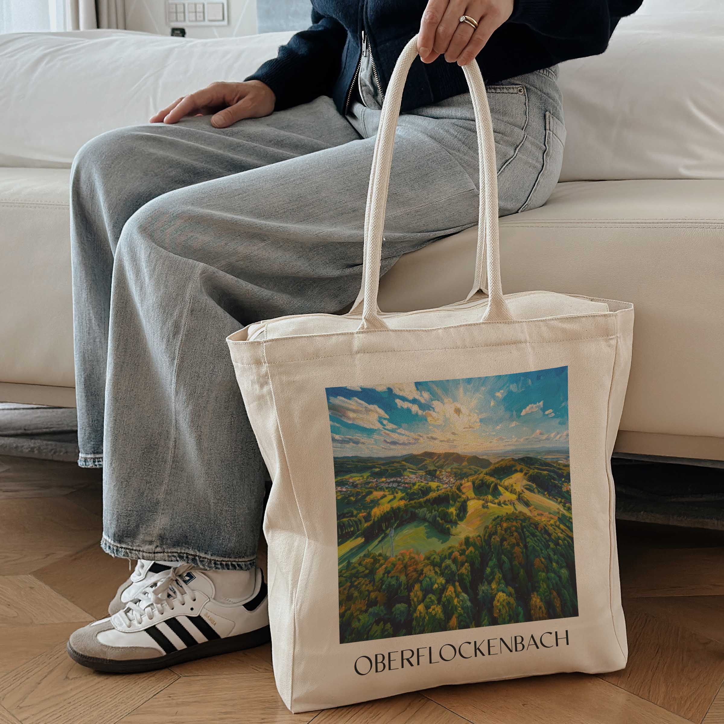 oberflockenbach-weinheim-deutschland-einkaufstasche-oil-painting-oelgemaelde