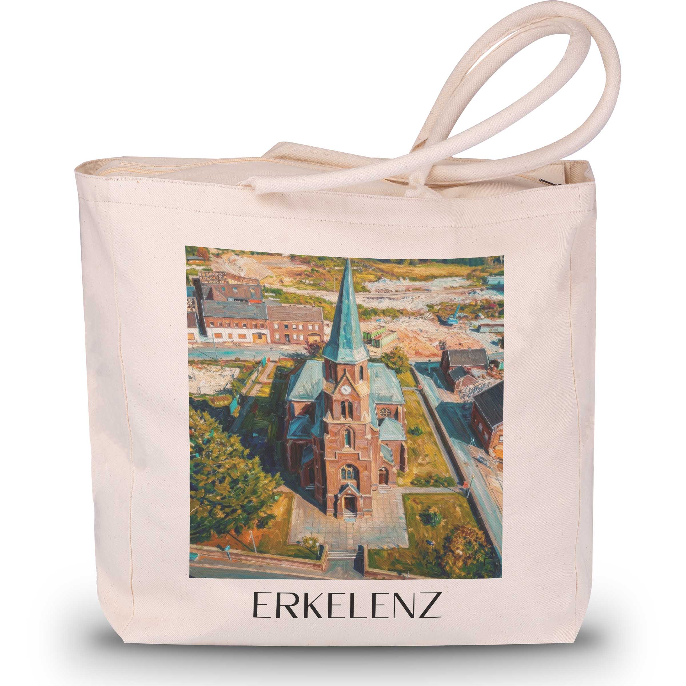 erkelenz-rheinland-deutschland-einkaufstasche-oil-painting-oelgemaelde