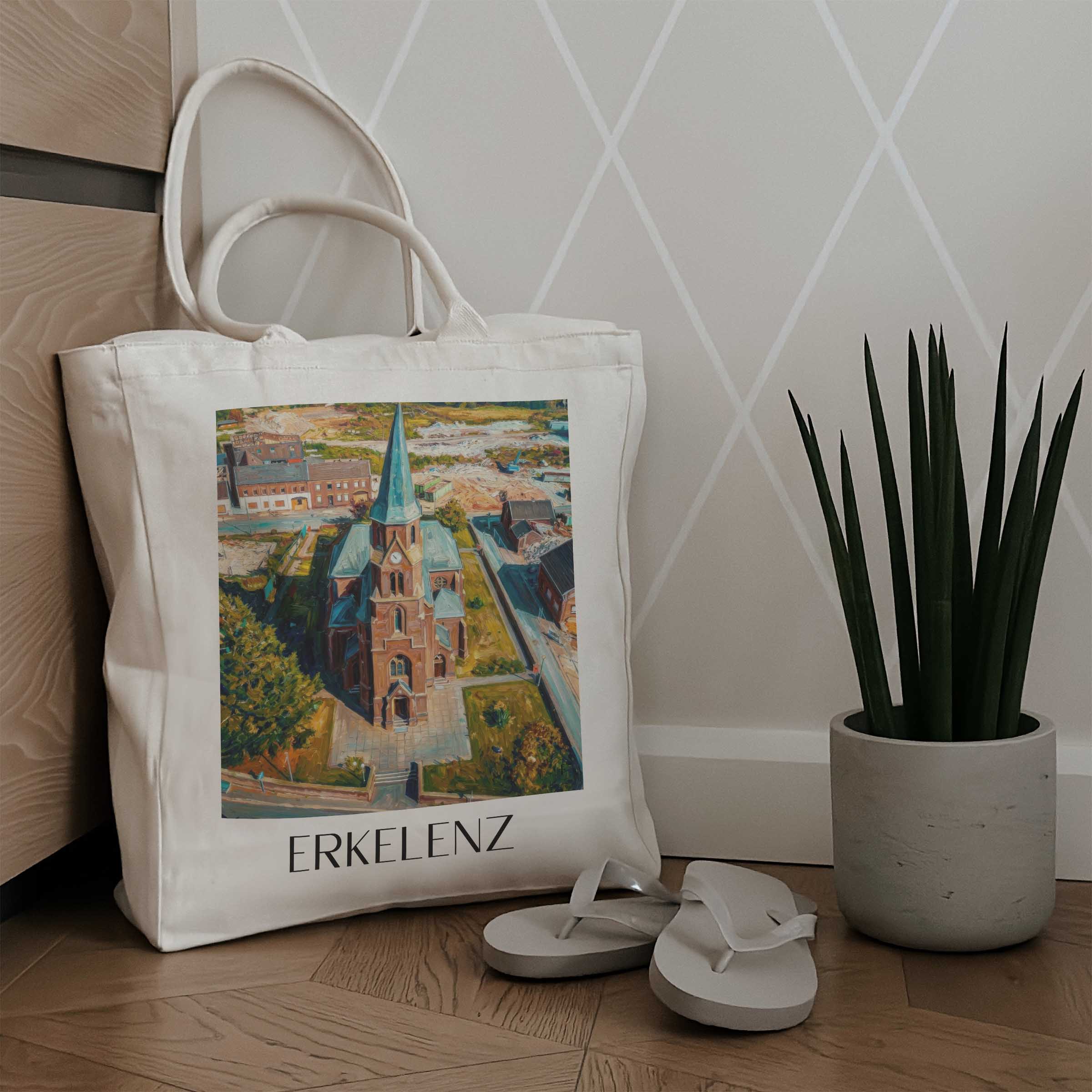 erkelenz-rheinland-deutschland-einkaufstasche-oil-painting-oelgemaelde