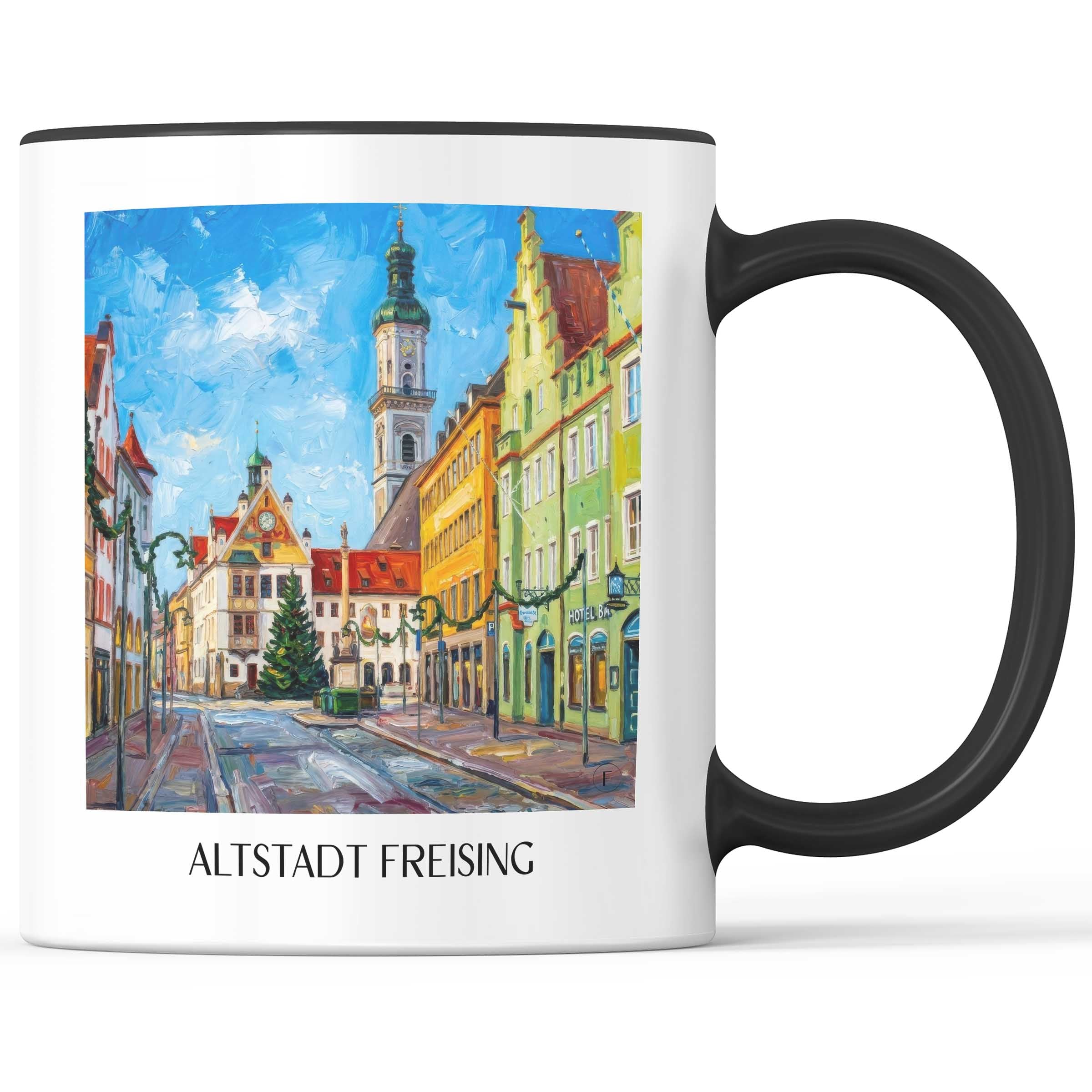 altstadt-freising-deutschland-kaffeebecher-oil-painting-oelgemaelde