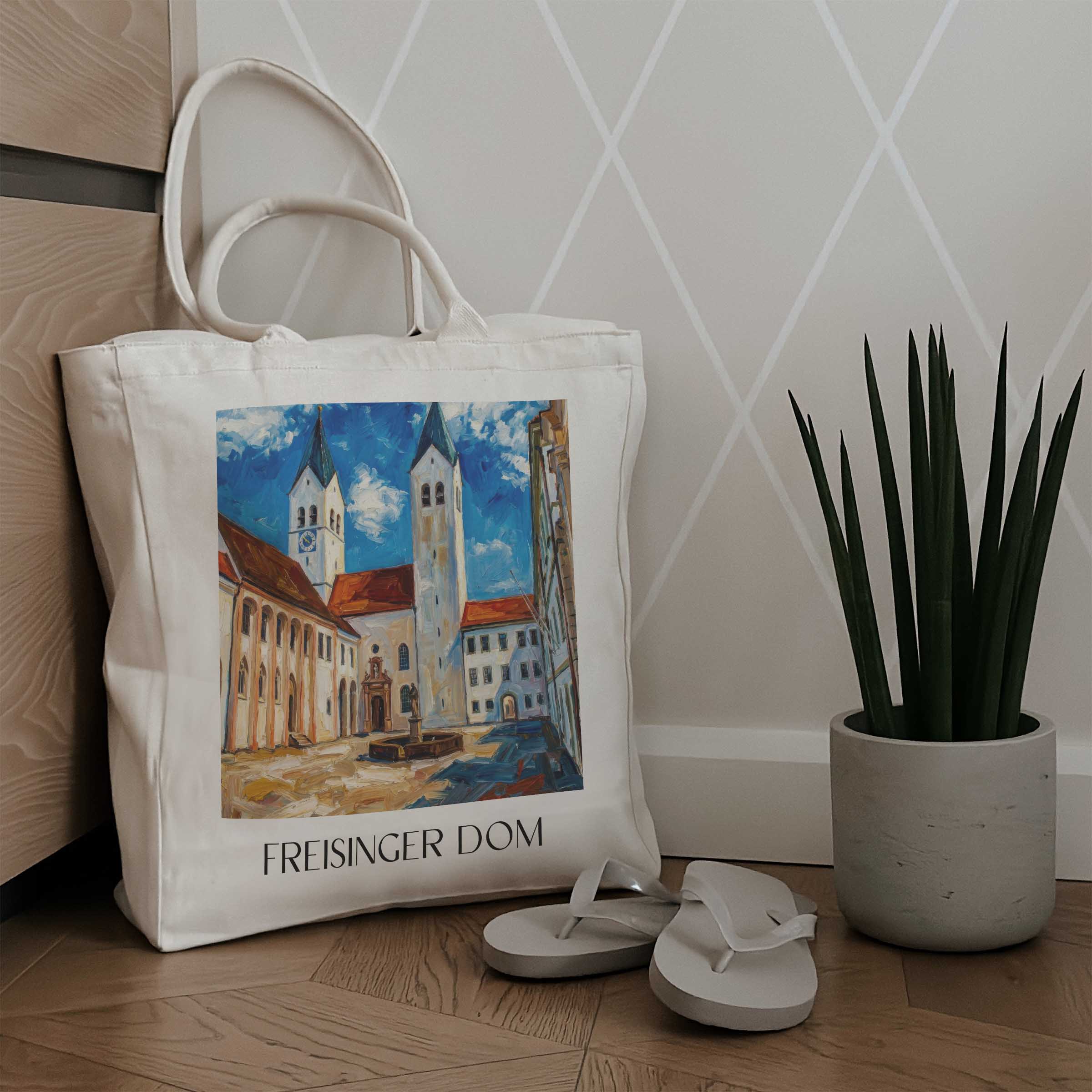 freisinger-dom-oberbayern-deutschland-einkaufstasche-oil-painting-oelgemaelde