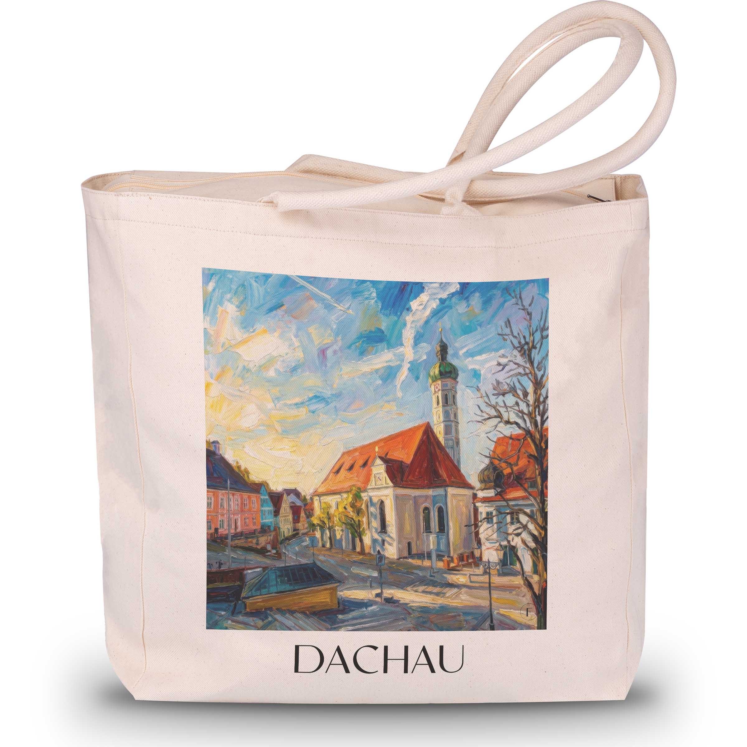 dachau-oberbayern-deutschland-einkaufstasche-oil-painting-oelgemaelde