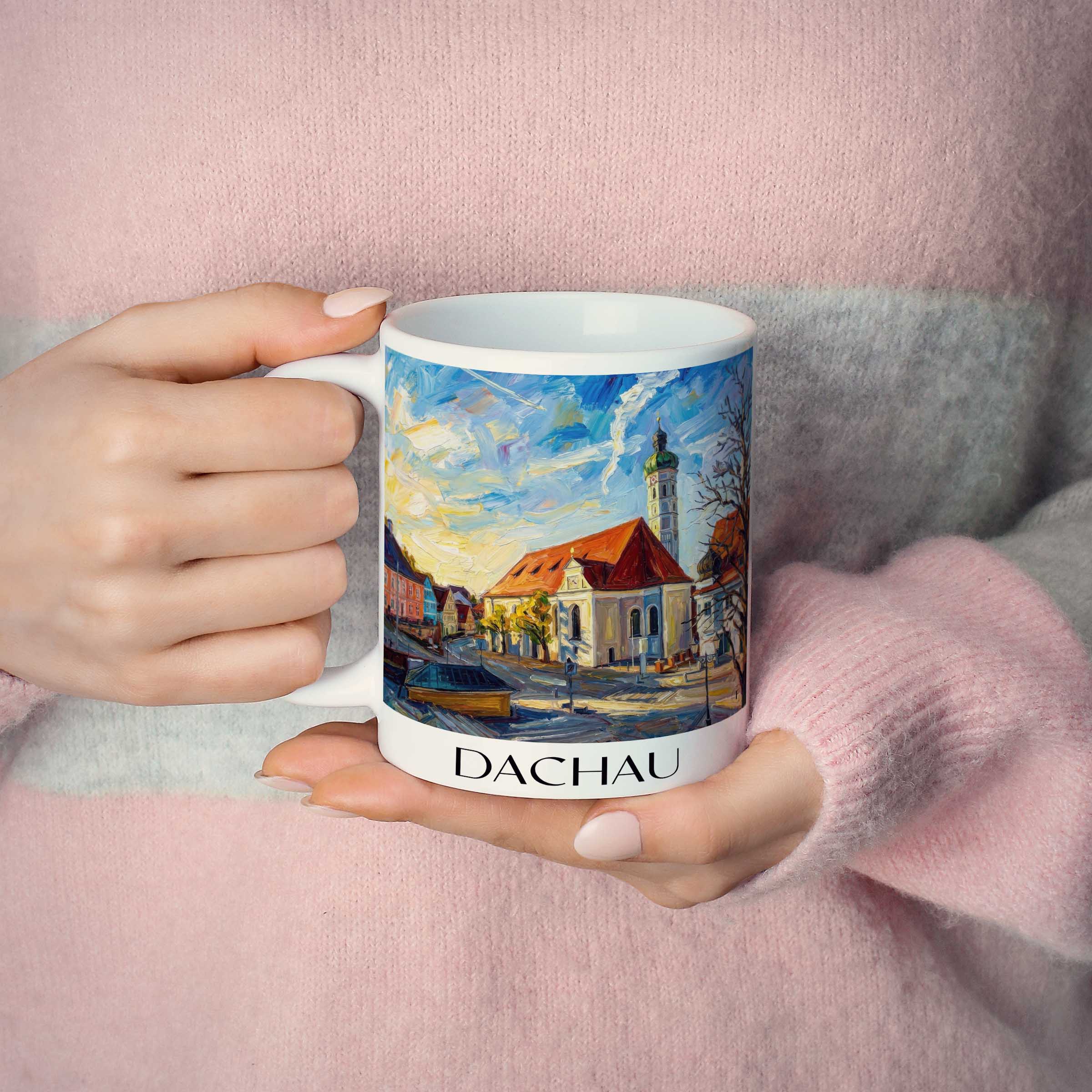 dachau-oberbayern-deutschland-kaffeebecher-oil-painting-oelgemaelde