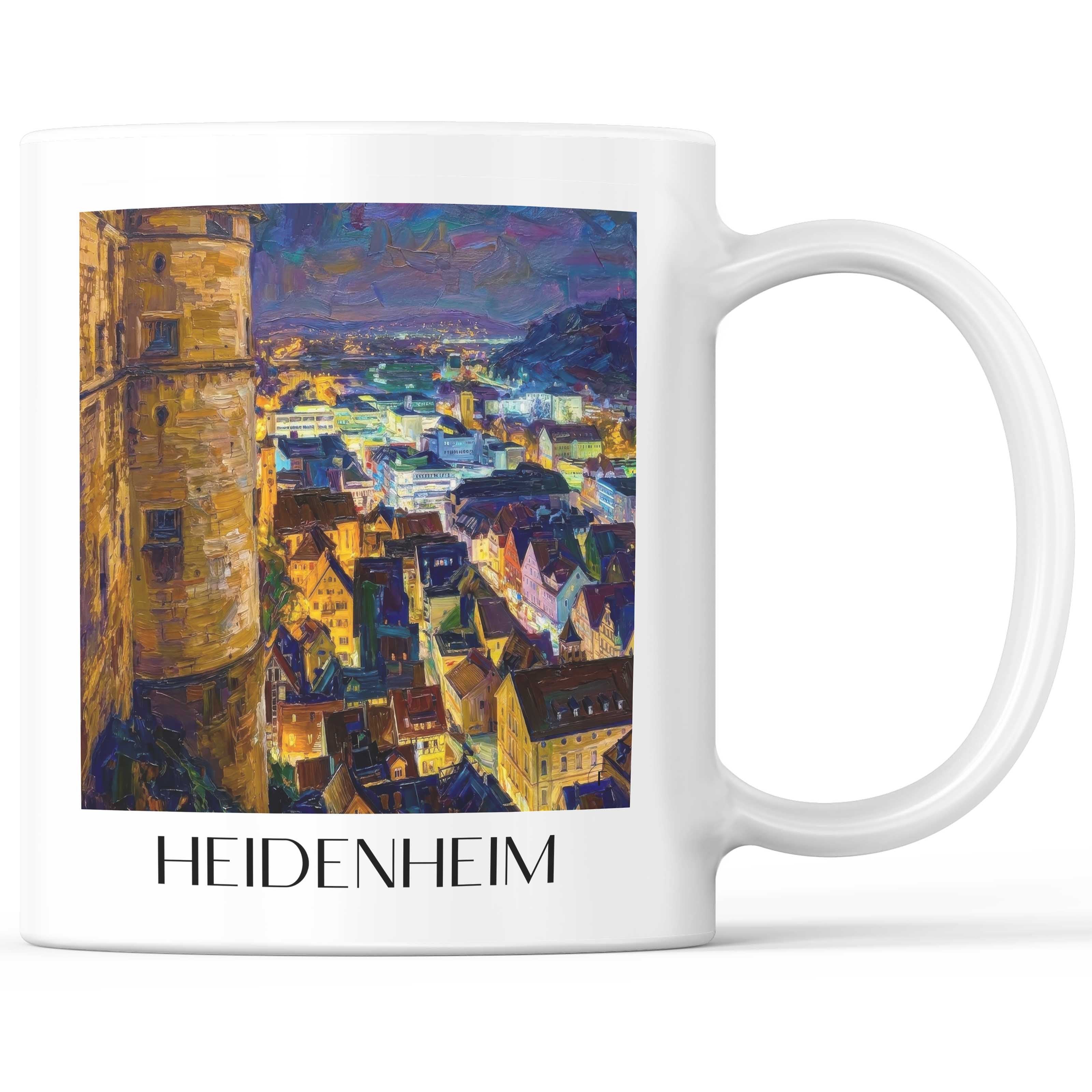 Heidenheim Kaffeebecher - Schwäbische Alb - Deutschland Becher - Kaffeetasse im Ölgemälde Stil