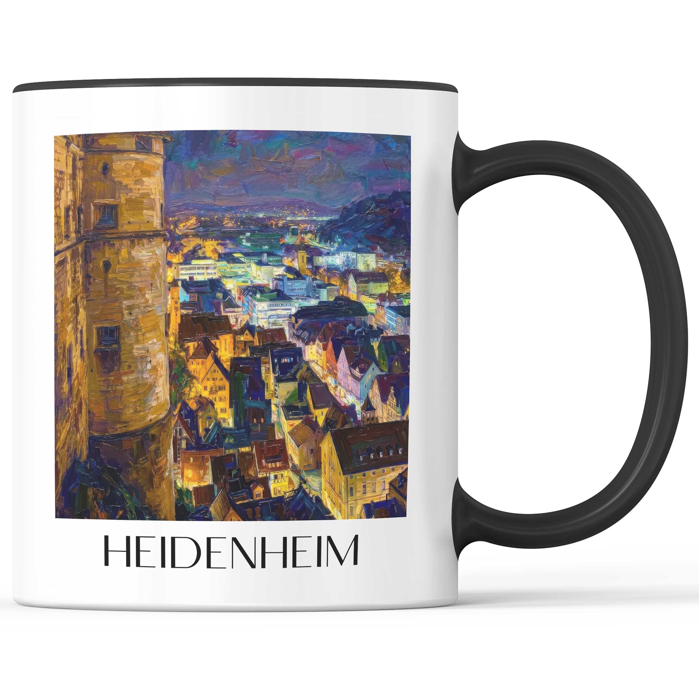 Heidenheim Kaffeebecher - Schwäbische Alb - Deutschland Becher - Kaffeetasse im Ölgemälde Stil