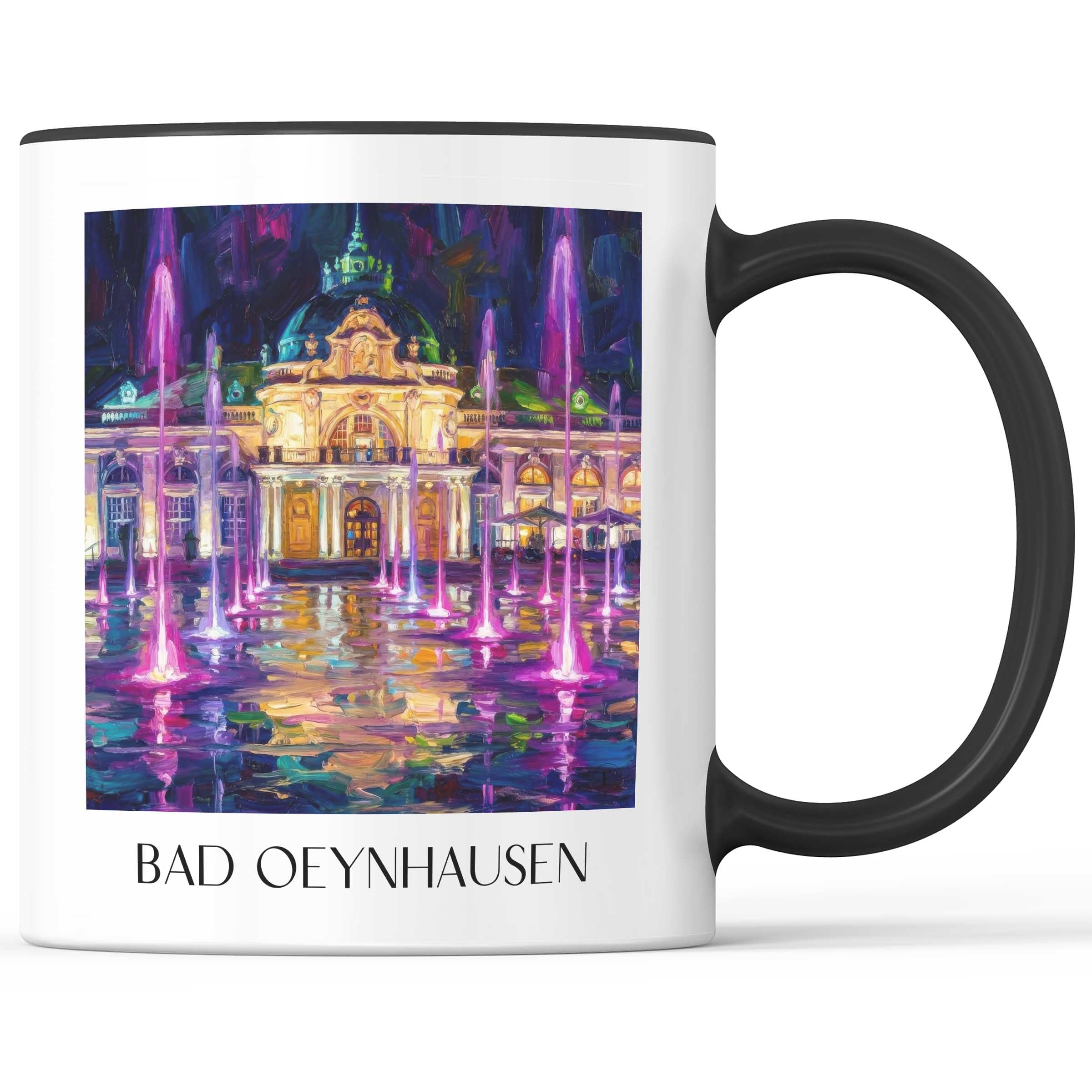 Bad Oeynhausen Kaffeebecher - Ostwestfalen - Deutschland Becher - Kaffeetasse im Ölgemälde Stil