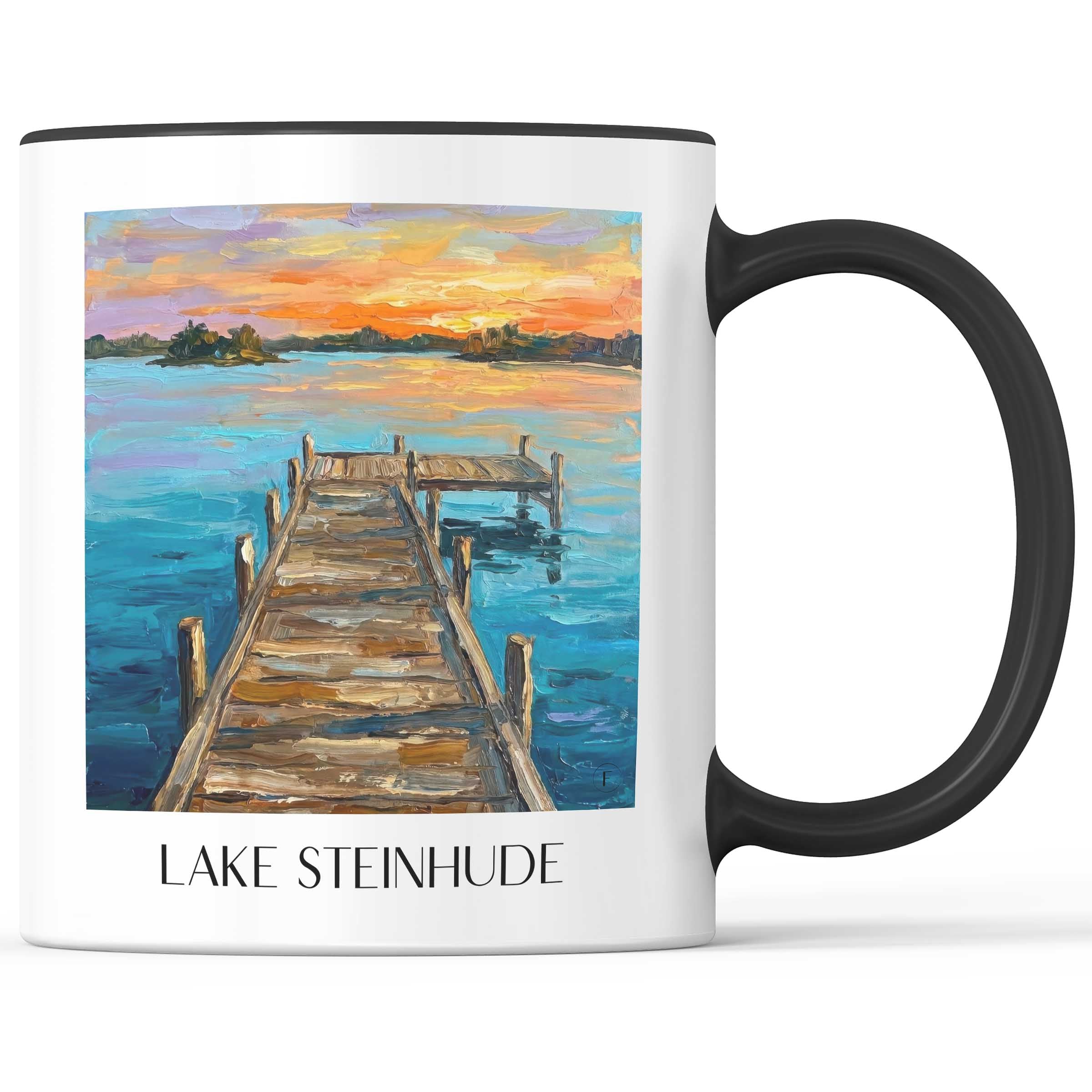 Steinhuder Meer Kaffeebecher - Wunstorf - Deutschland Becher - Kaffeetasse im Ölgemälde Stil